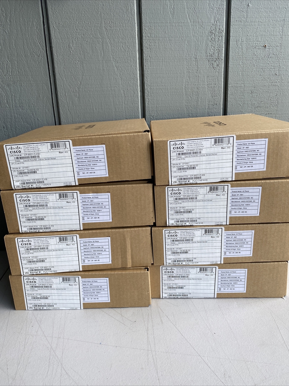 Lot Of 8 Cisco 6921(CP6921CK9) Wired IP Phone – Black No power Supply