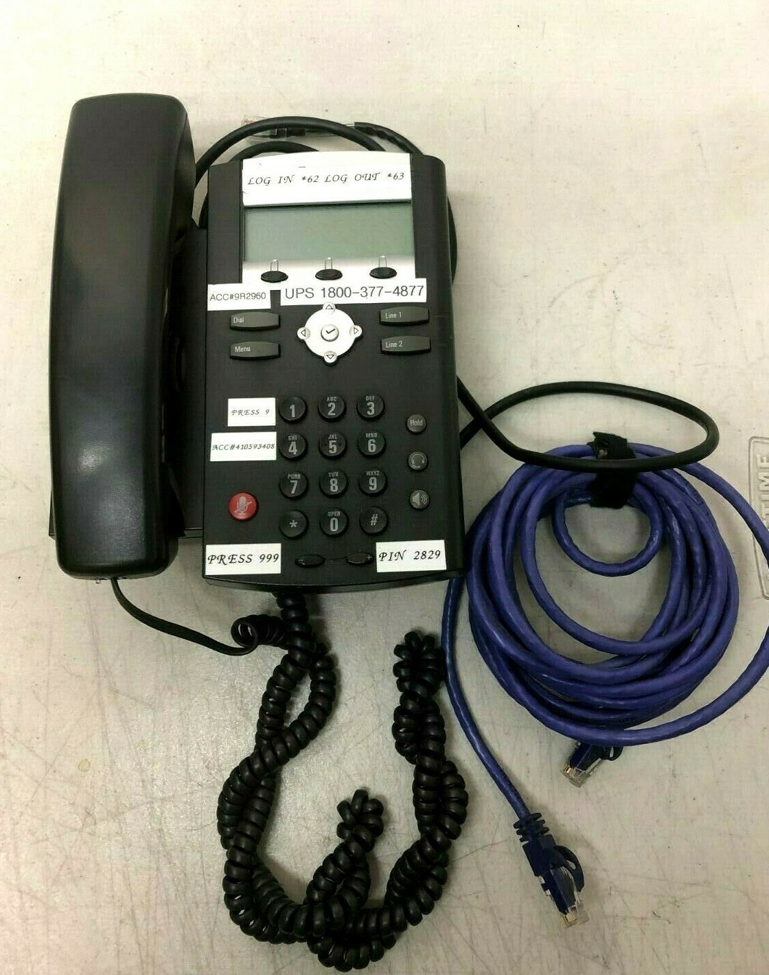 Polycom IP331 SoundPoint Phone SIP 2201-12365-001 POE Desktop VoIP Telephone