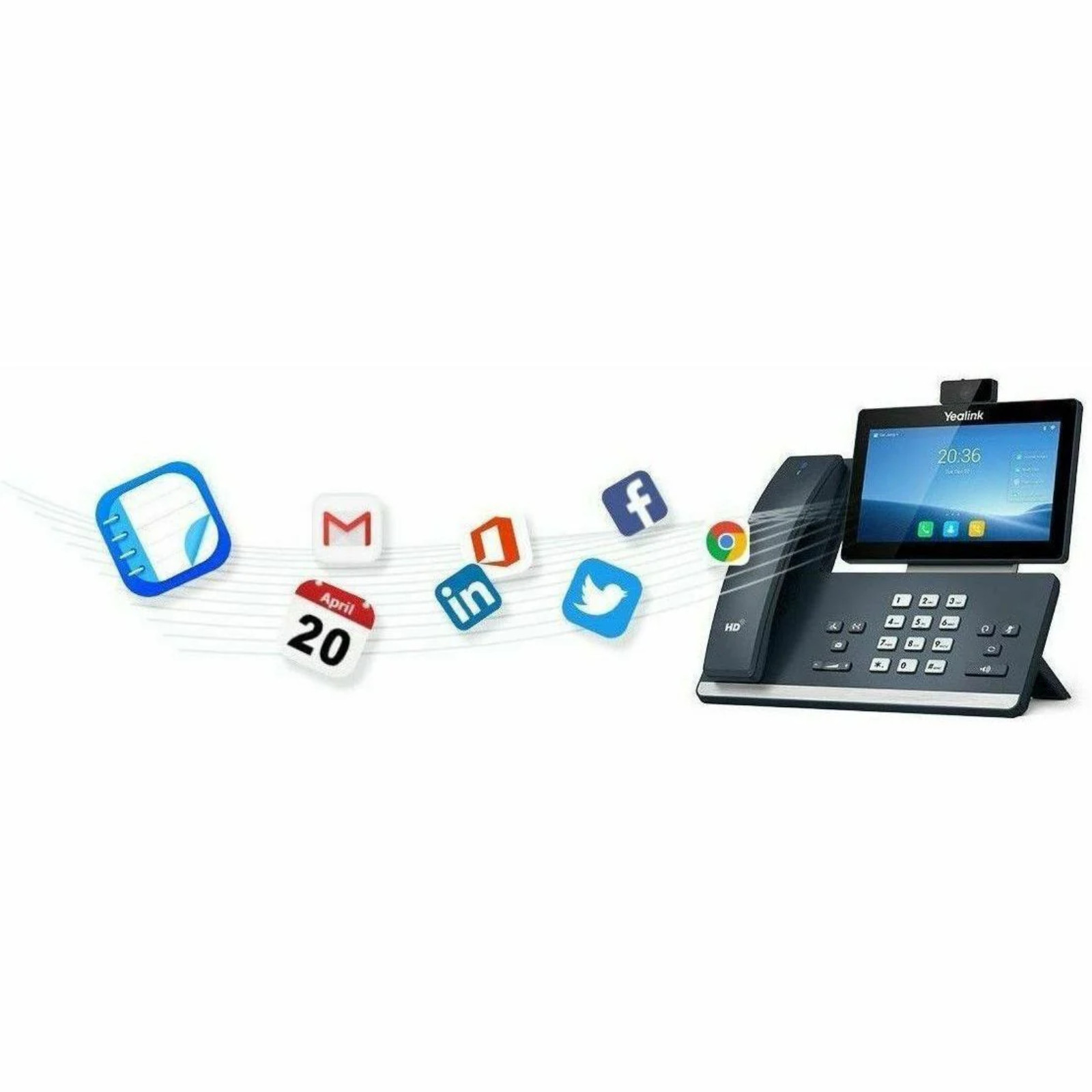 Yealink SIP-T58W-PRO Gigabit VoIP IP Phone 7″ Touchscreen Wi-Fi Bluetooth PoE