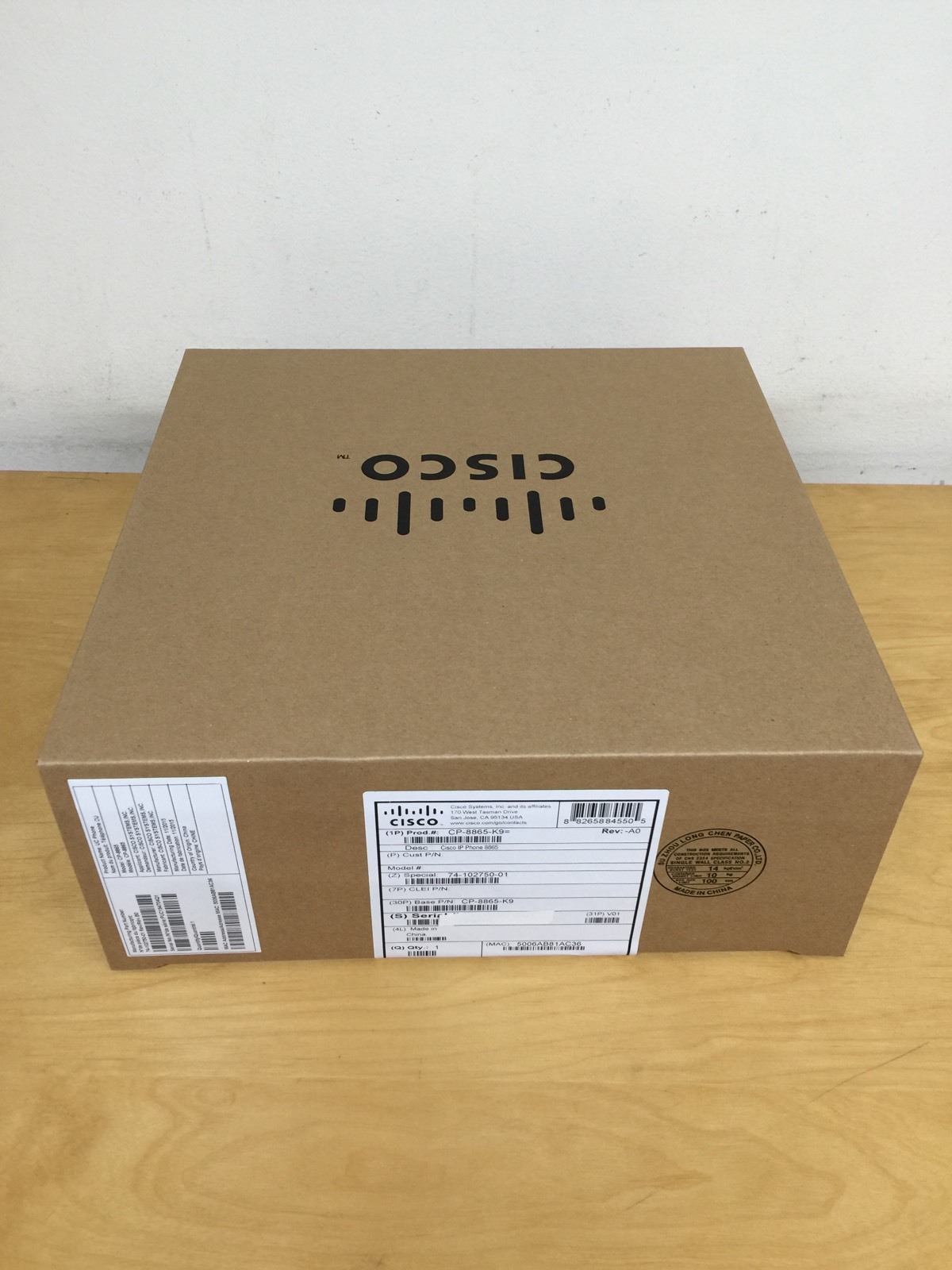 Cisco 8865 IP Phone – Wired/Wireless – Wall Mountable – Charcoal CP-8865-K9=