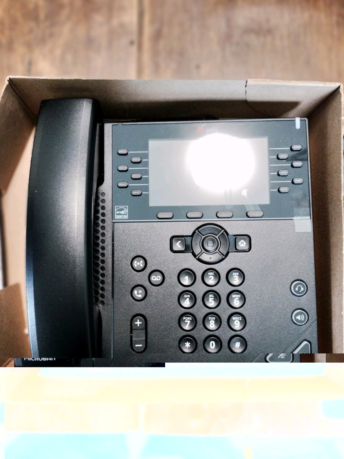 Polycom 2200-48840-025 VVX 450 Corded Telephone – Black Business Desk Phone VoIP