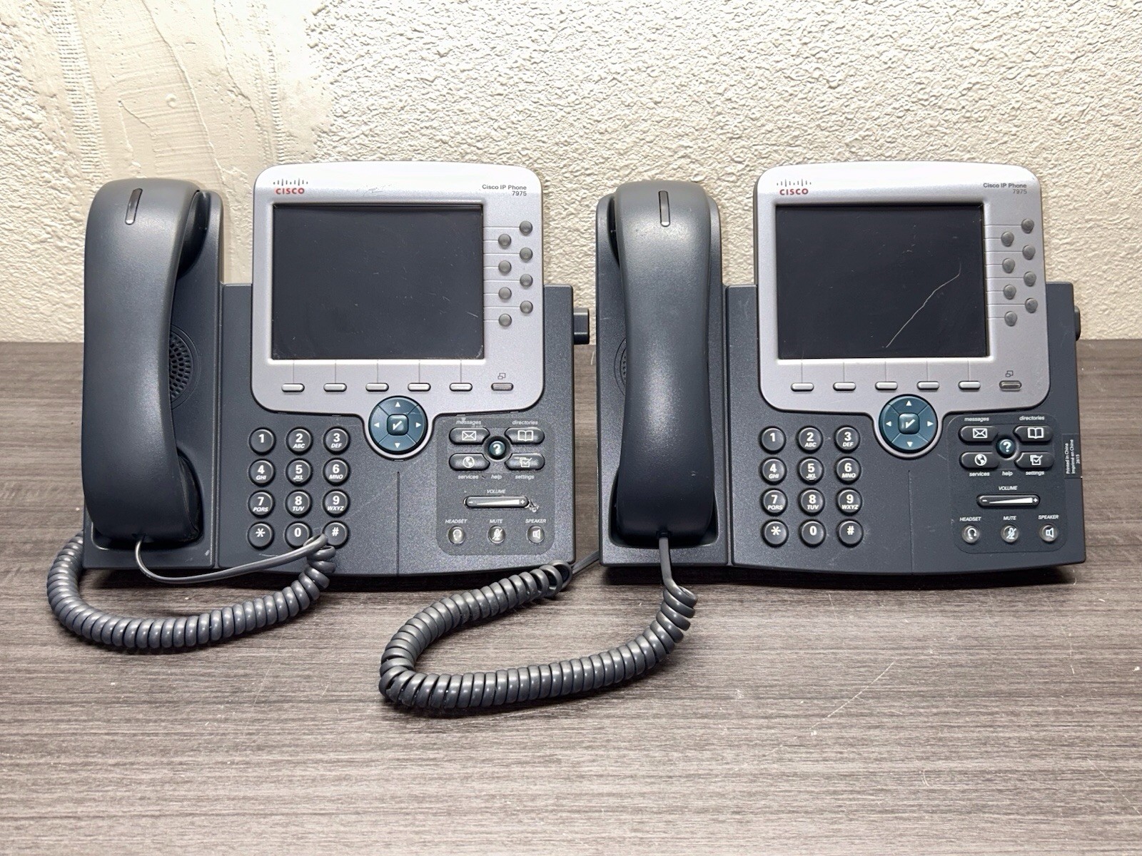 *LOT OF 2* CISCO CP-7975G VOIP IP OFFICE PHONES #D824