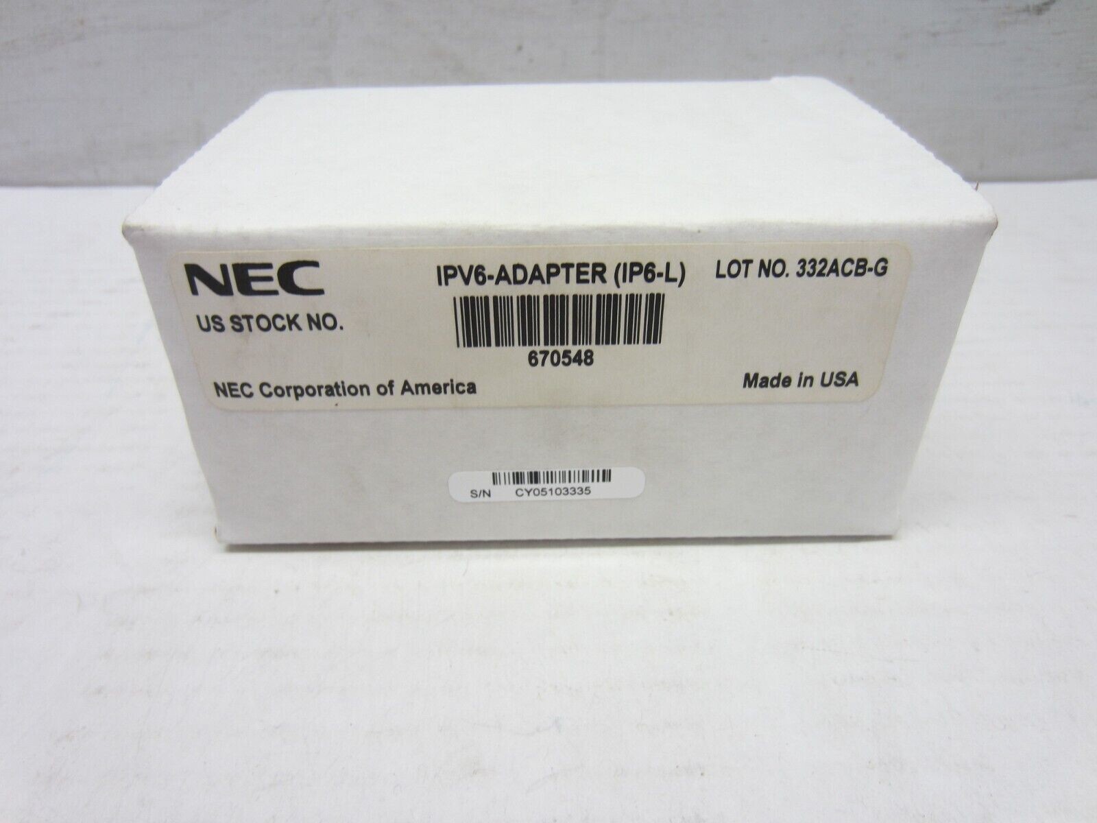 NEC New IP6-L Unit (670548) IPV6-Adapter w/ Adapter Cable (25 in stock)