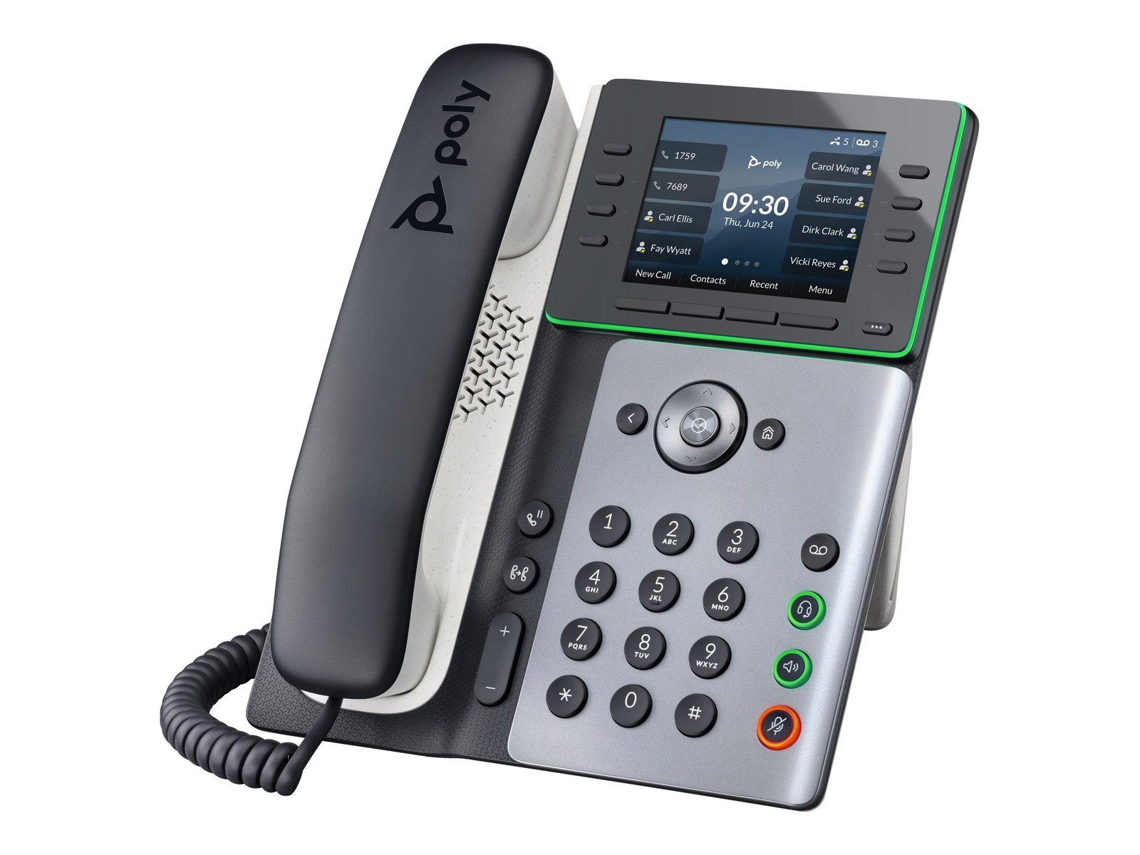 HP Poly Edge E350 VoIP phone with caller ID/call waiting 3-way 82M89AA