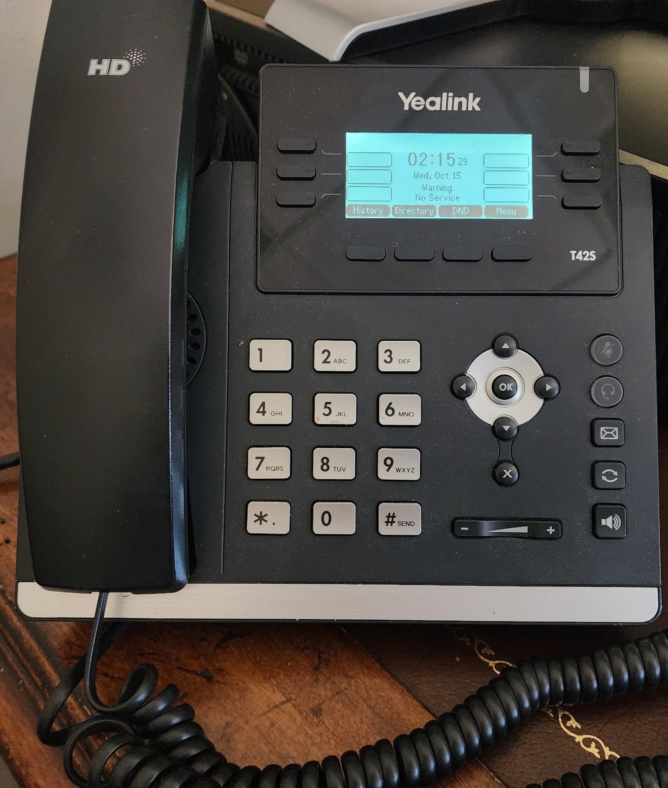 Yealink SIP-T42S Corded IP Phone Black