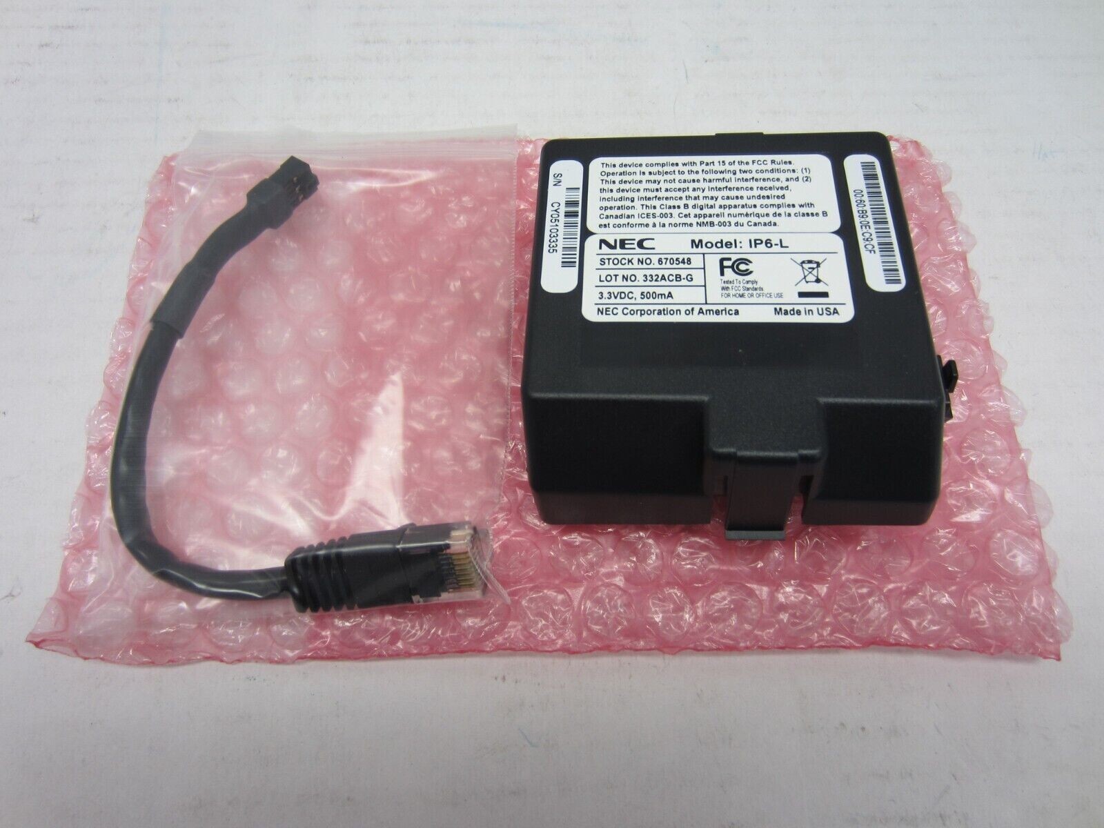 NEC New IP6-L Unit (670548) IPV6-Adapter w/ Adapter Cable (25 in stock)
