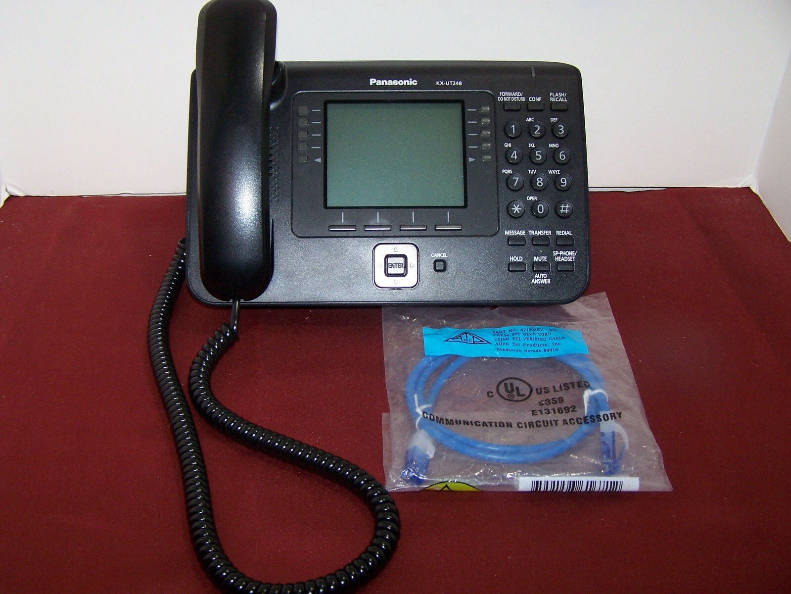 Lot of 5 – Panasonic KX-UT248 Backlit LCD Display SIP Phone