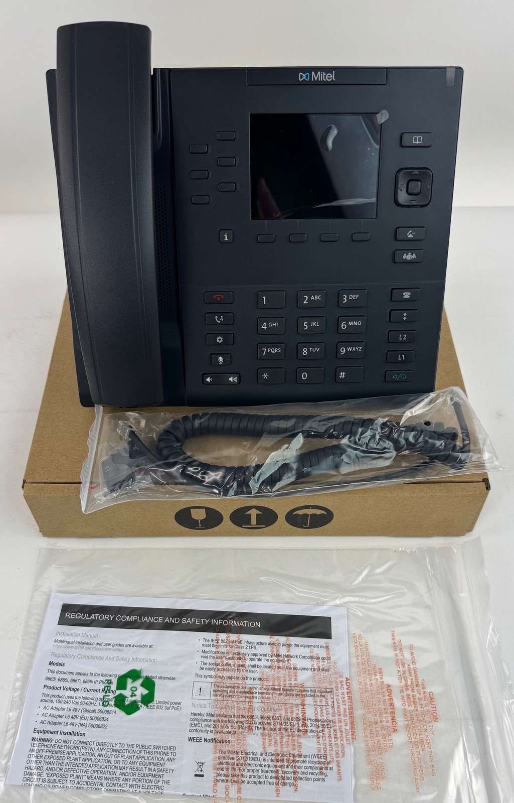 Mitel Aastra 6867i SIP Phone (80C00002AAA-A) – New – Bulk