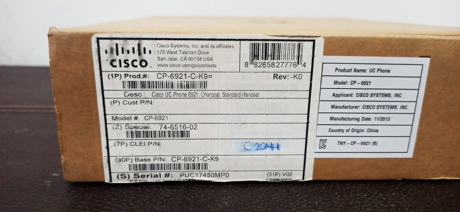 Cisco 6921(CP6921CK9) Wired IP Phone – Black