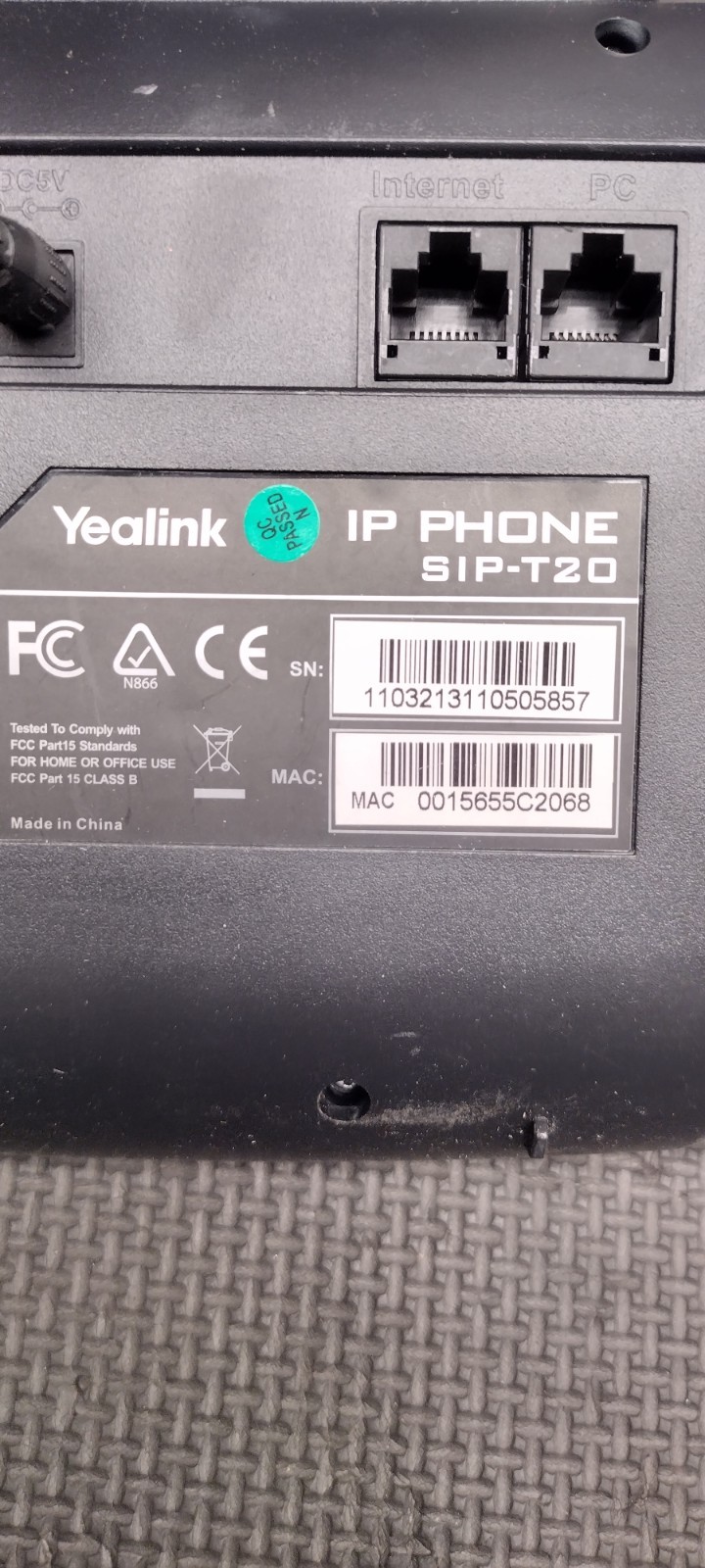 Yealink SIP-T20 IP Enterprise HD Phone Office Work NO STAND FREE SHIPPING