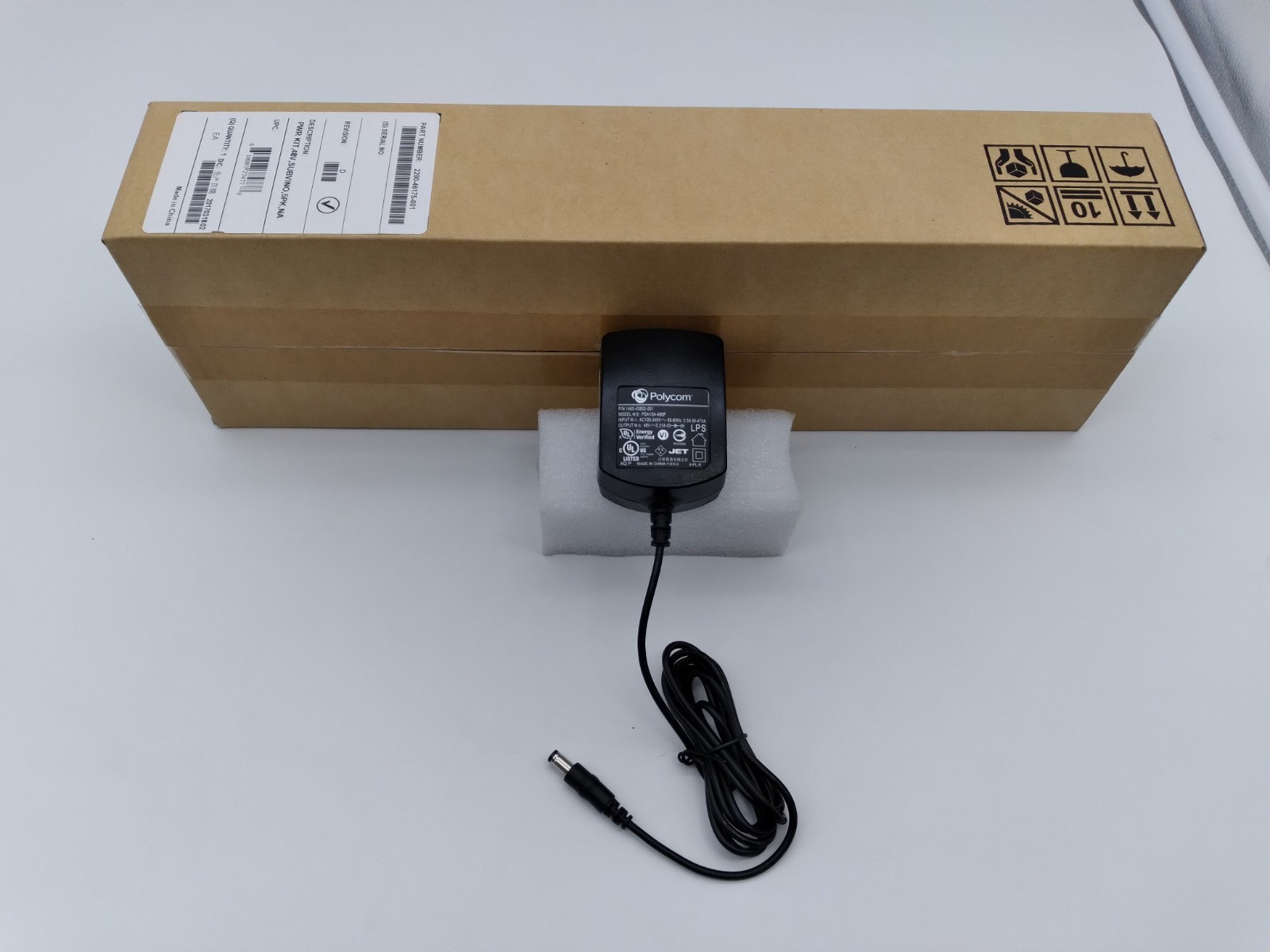 Box of 5 – Polycom PSA15a-480p 48V AC Power Supply Adapters -NEW!