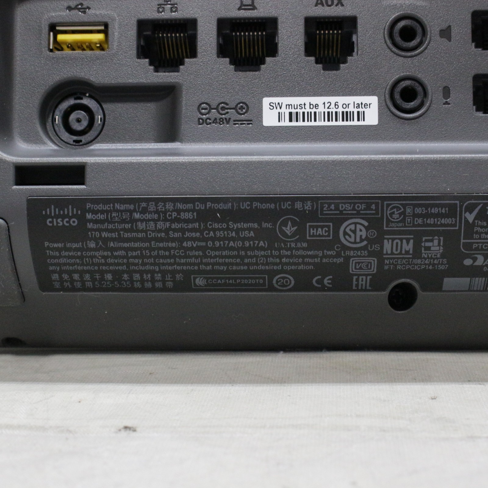 Cisco CP-8861 K9 IP Phone VoIP phone CP-8861-K9= IP Business Phone New No Box