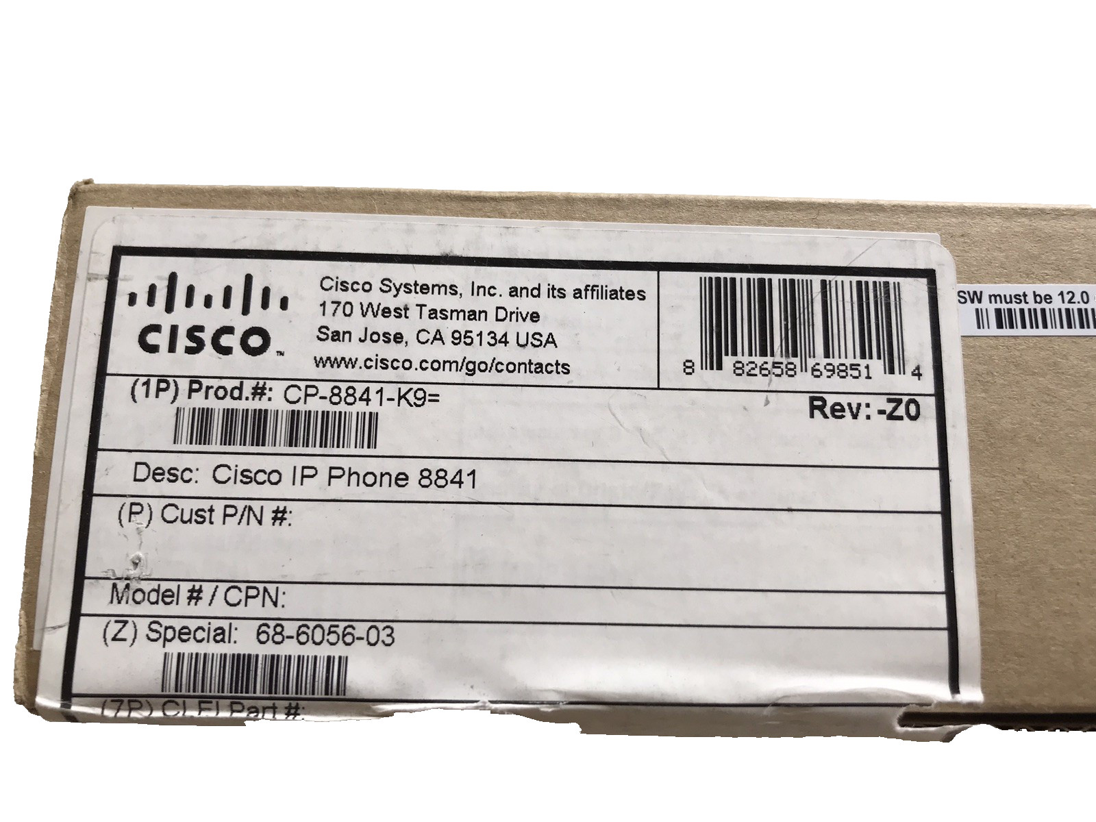 NEW Cisco IP Phone 8841 Gray 5-Line Speakerphone Ethernet VoIP CP-8841-K9