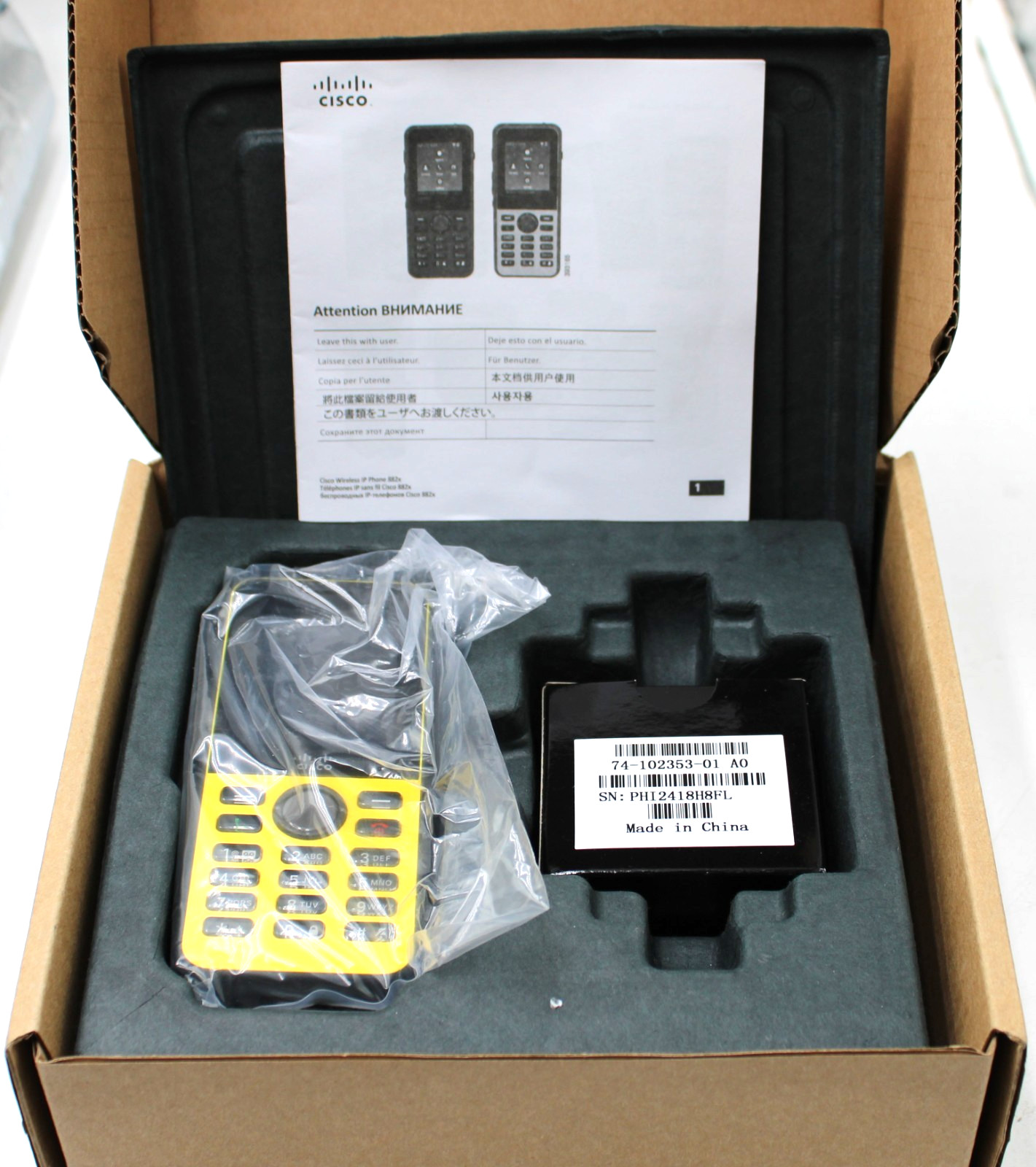 CISCO CP-8821 EX-K9 World Mode Wireless IP Phone CP-8821-K9 *NEW Open Box*