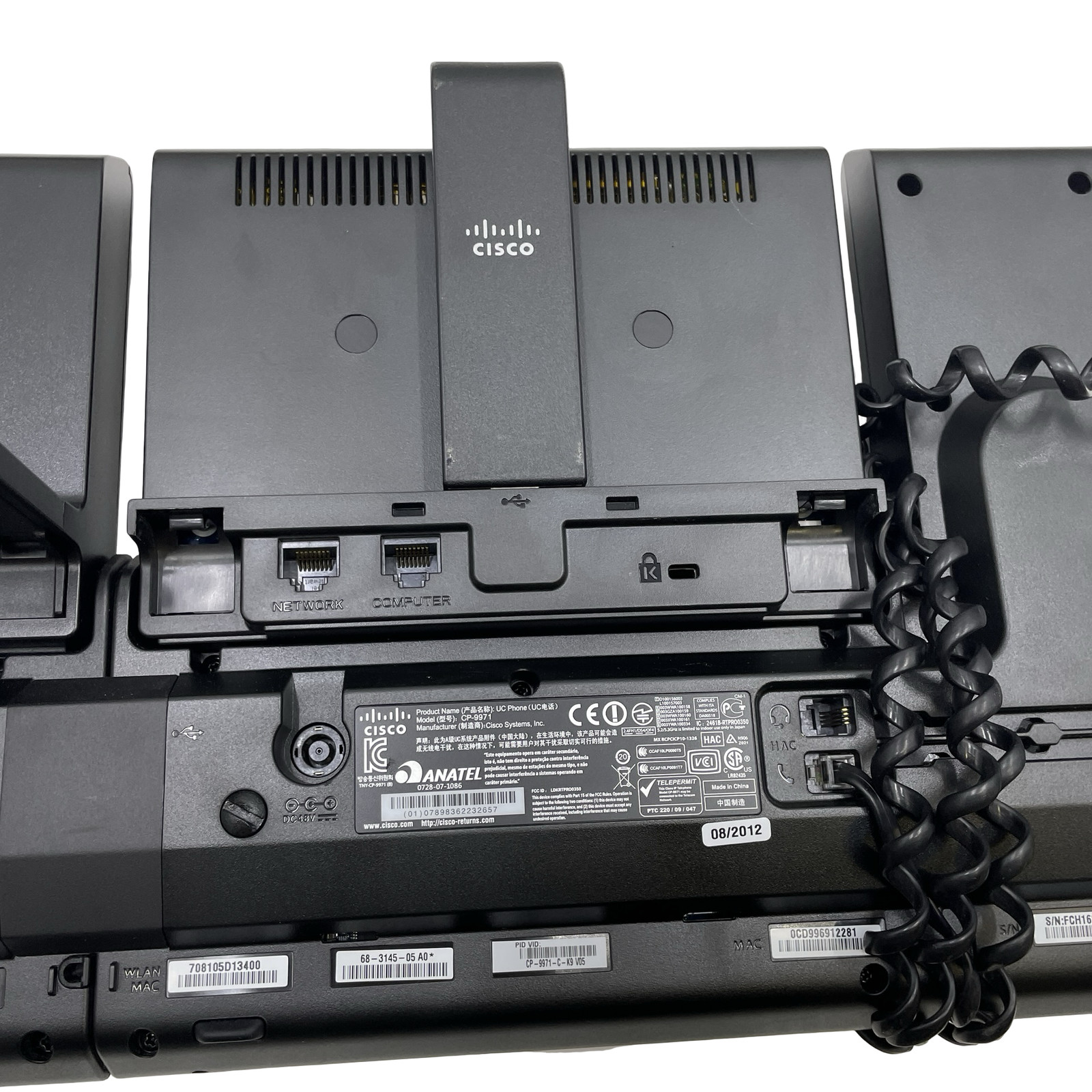LOT OF 5 Cisco CP-9971 VoIP Video Conference IP Phone w/ Key Expansion Module