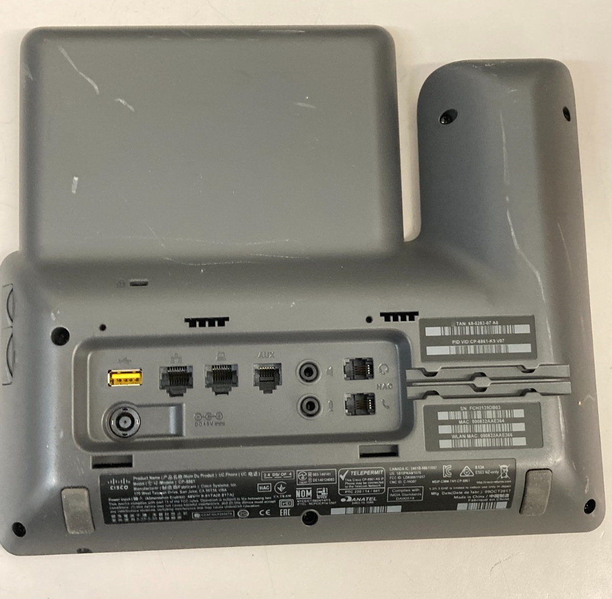 Lot of 3 CISCO IP Phone Series 8800, Model CP-8861 – Only Phones & (2) Stands