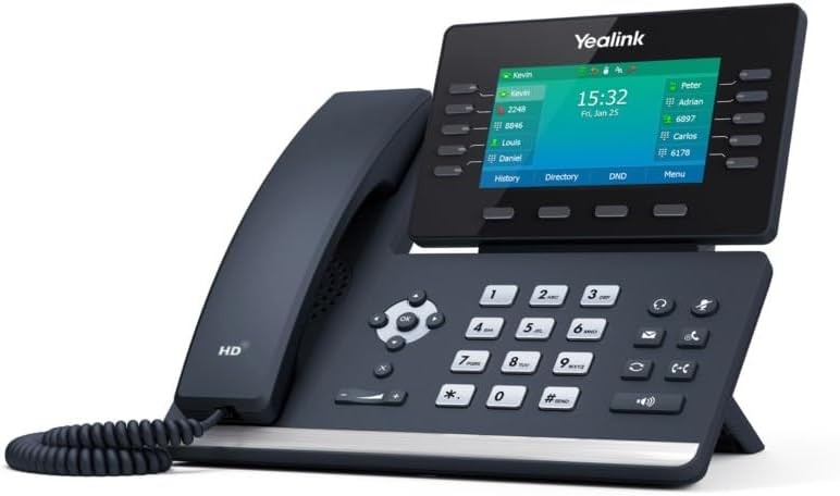 Yealink T54W Corded Electric IP Phone Power Adapters Single Keypad