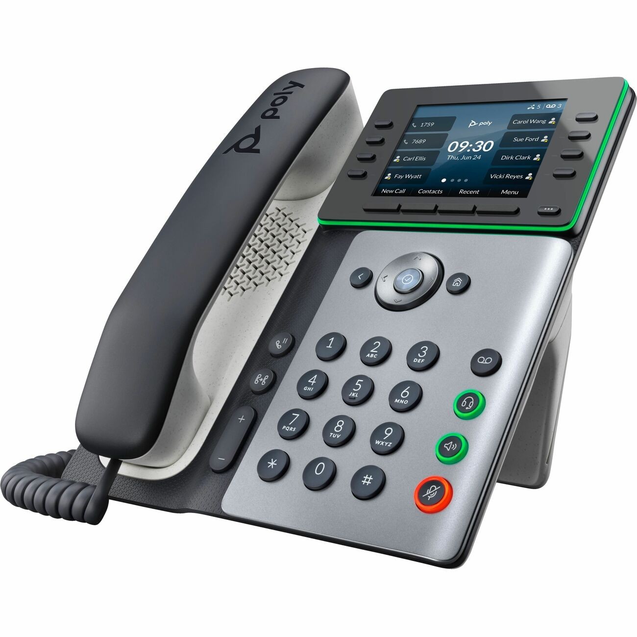 Hewlett Packard 89B53AA#ABA Poly Edge E350 IP Phone Black