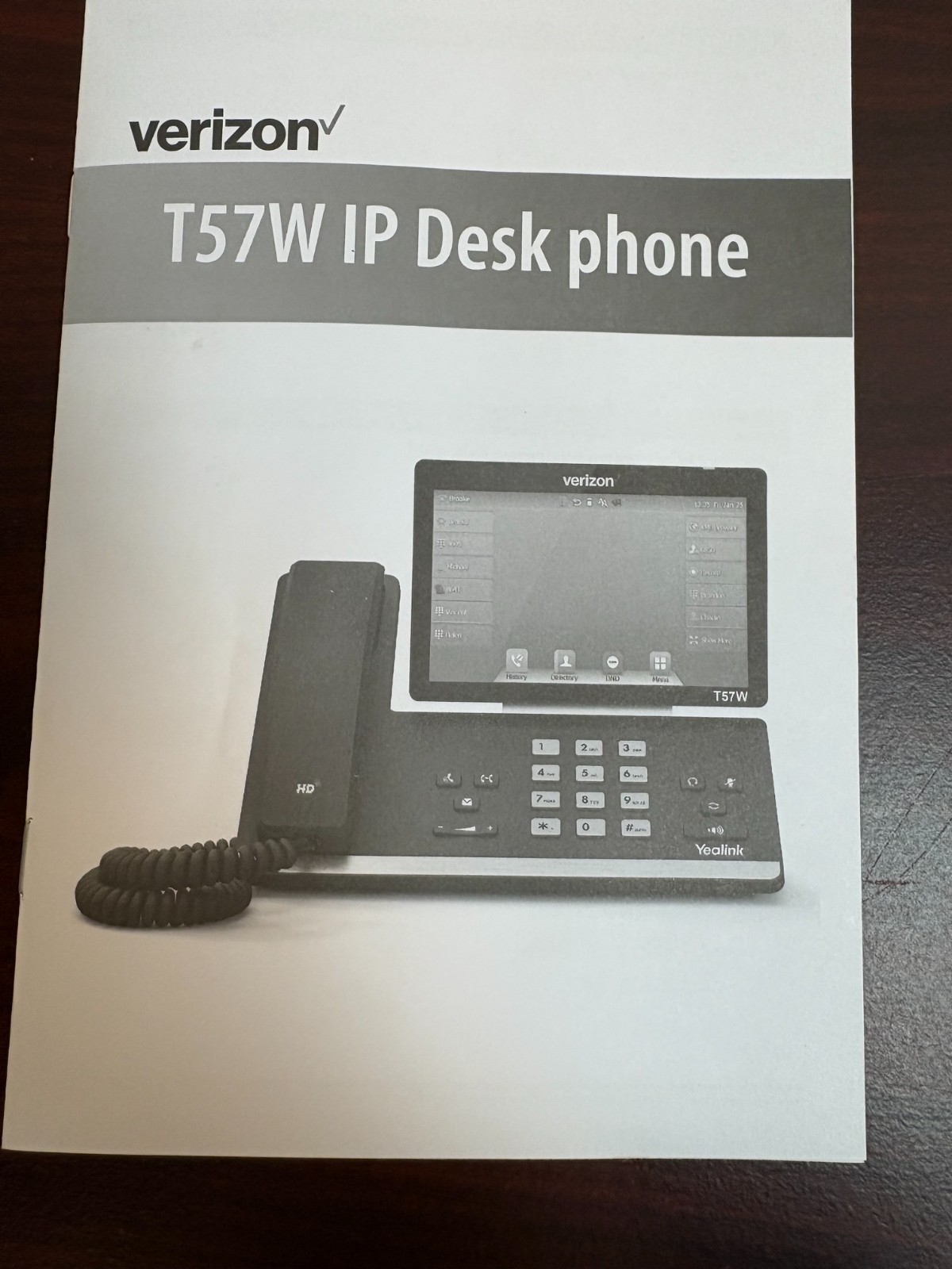 YeaLink SIP-T57W IP PoE Phone, Touch Screen, Tested w/ Stand, Verizon Specific