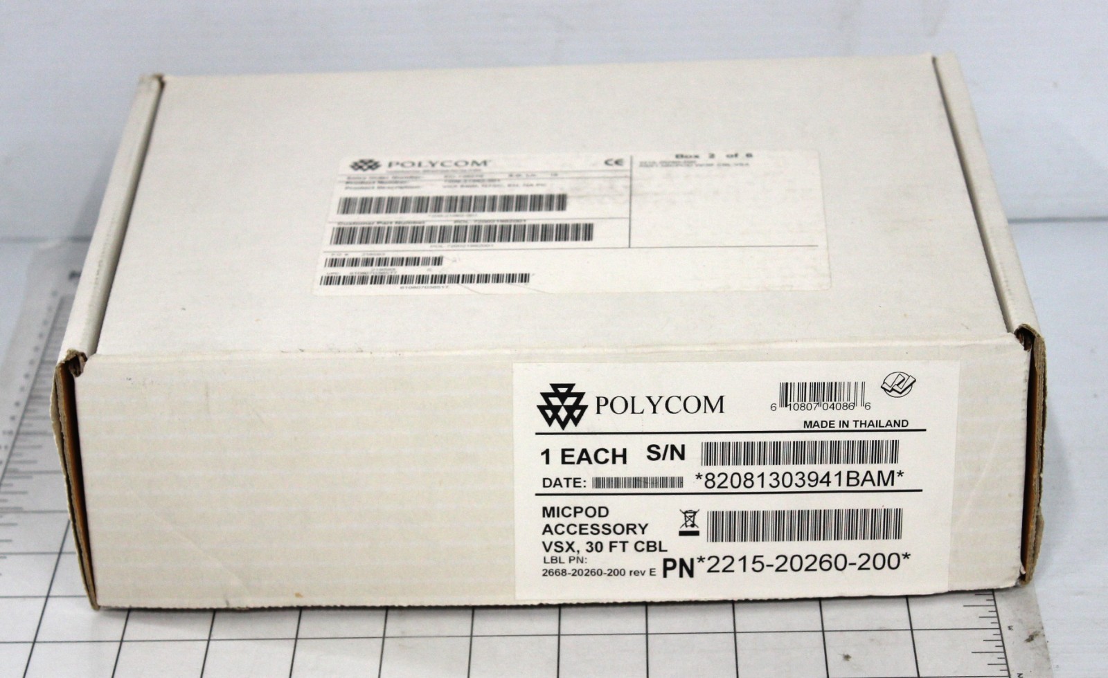 POLYCOM 2215-20260-200 MicPod Accessory VSX 30 Foot Cable – NEW