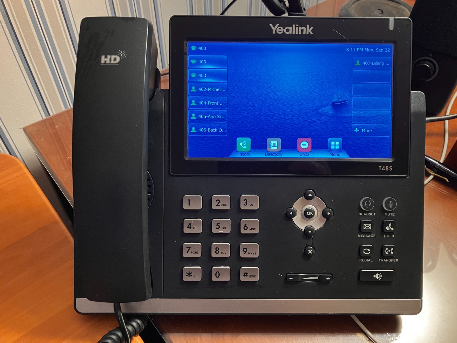 Yealink SIP-T48S 7 Optima Gigabit 16 Line IP Phone – Black
