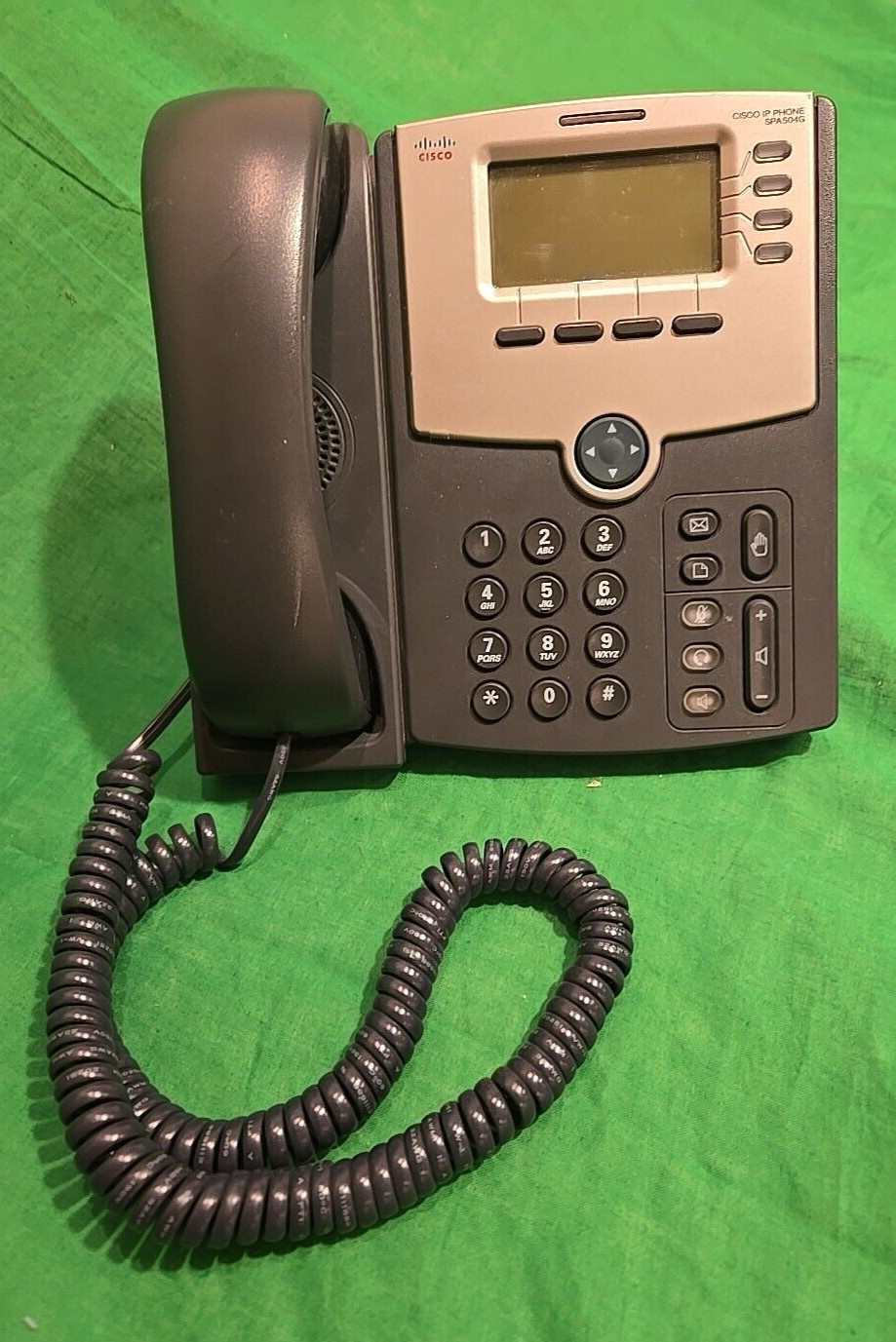Cisco SPA 504G 4-Line, 2-Port Switch PoE IP Phone with LCD Display (Used)