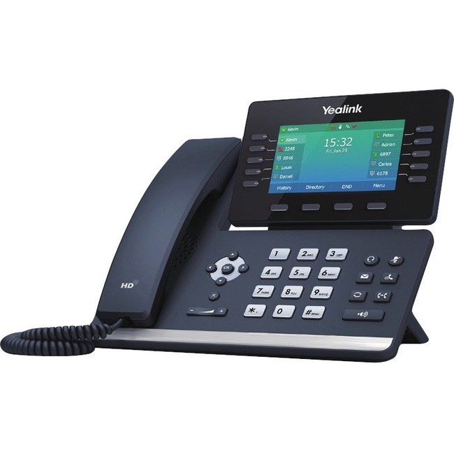 Yealink SIP-T54W IP Phone Corded/Cordless Wall Mountable Desktop Gray