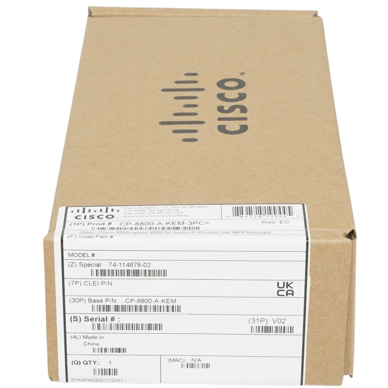 Cisco 8800 series KEM IP Key MPP Expansion Module CP-8800-A-KEM-3PC New