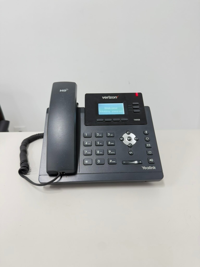 Verizon Yealink T40GB One Talk Gigabit IP Phone 3-Line Tested PoE w/ Stand