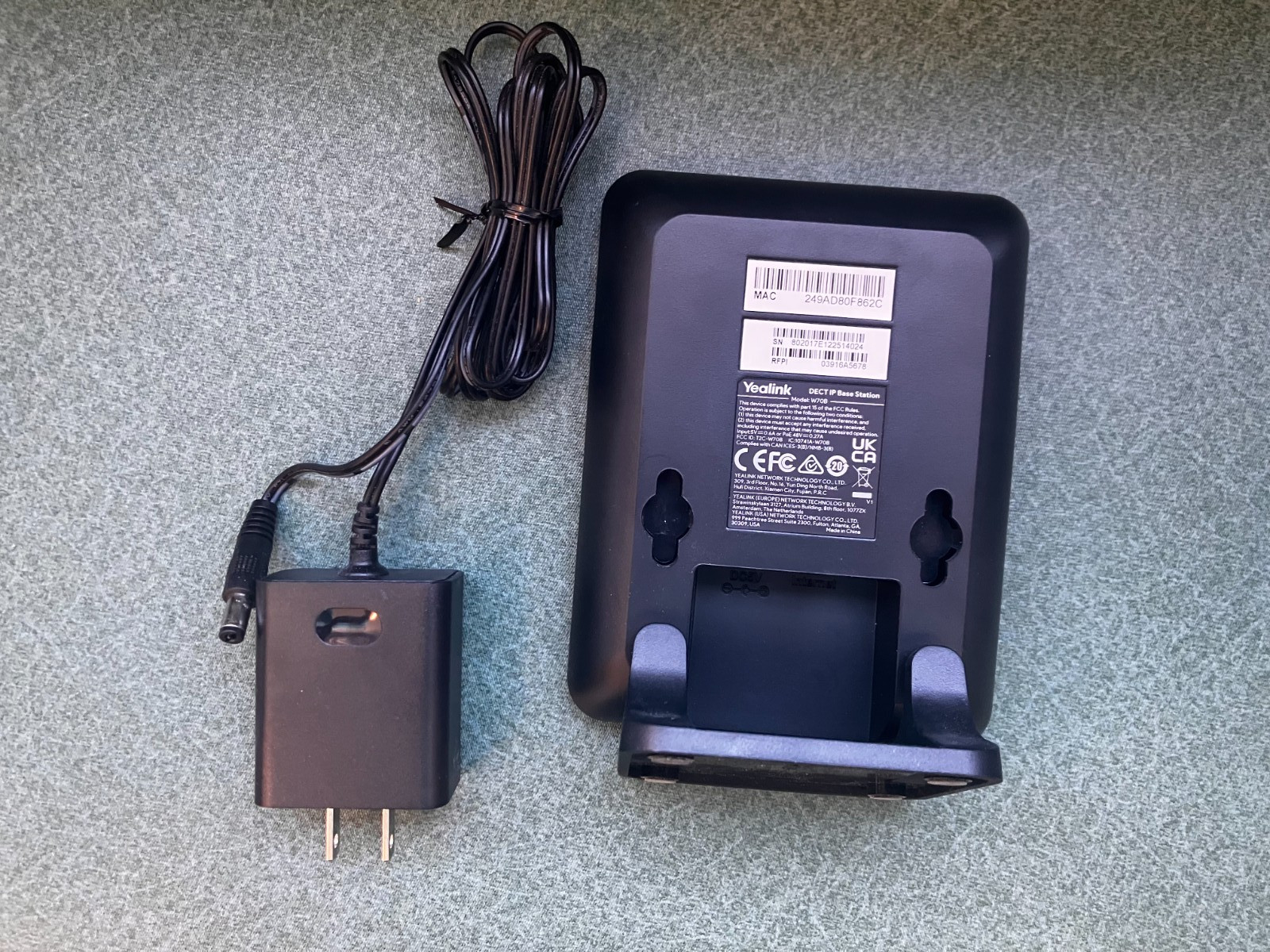 YEALINK W60B DECT IP BASE STATION VOIP SIP FOR UP TO 8 HANDSETS + OEM ADPTR