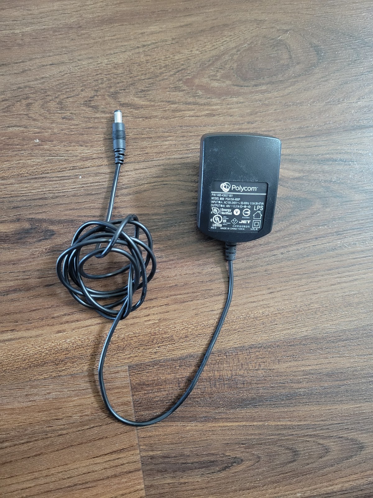 Polycom 48V PSA15A-480P Power Supply AC Adapter Cord Plug