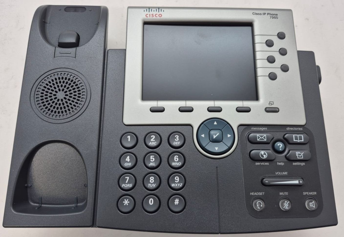 Lot of 3 Cisco IP Phone CP-7965G VoIP Desktop Business Phone W/ Handset + Cable