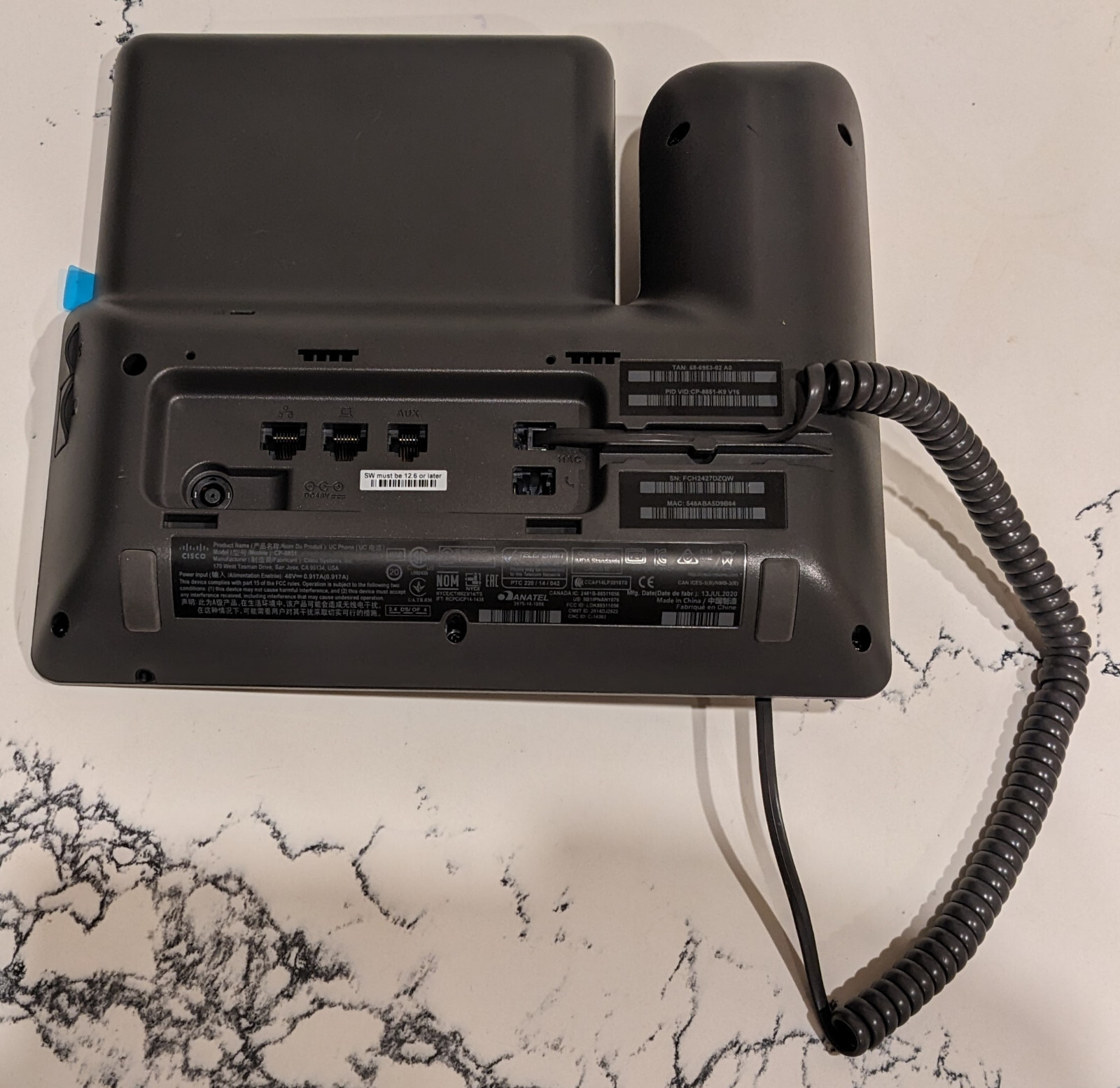 Cisco CP-8851 Display UC Business Office IP Phone (CP-8851-K9 V16)