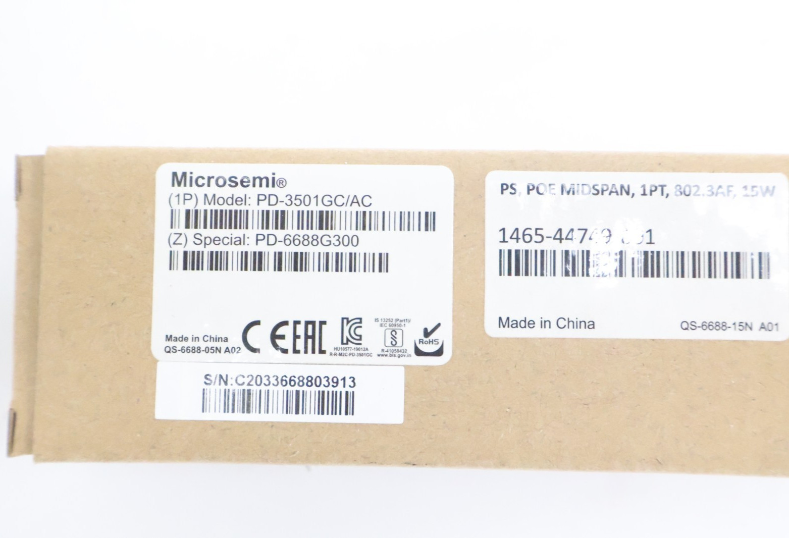 Polycom 2200-66840-001 PoE Injector Power Kit For Poly Trio 8300 Conference Phon