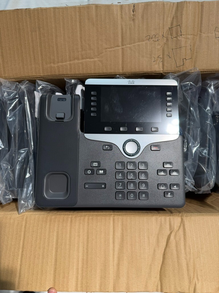 Lot of 10 Cisco CP-8861 5-Line VoIP Business Phone w/ Stand + Expansion Module