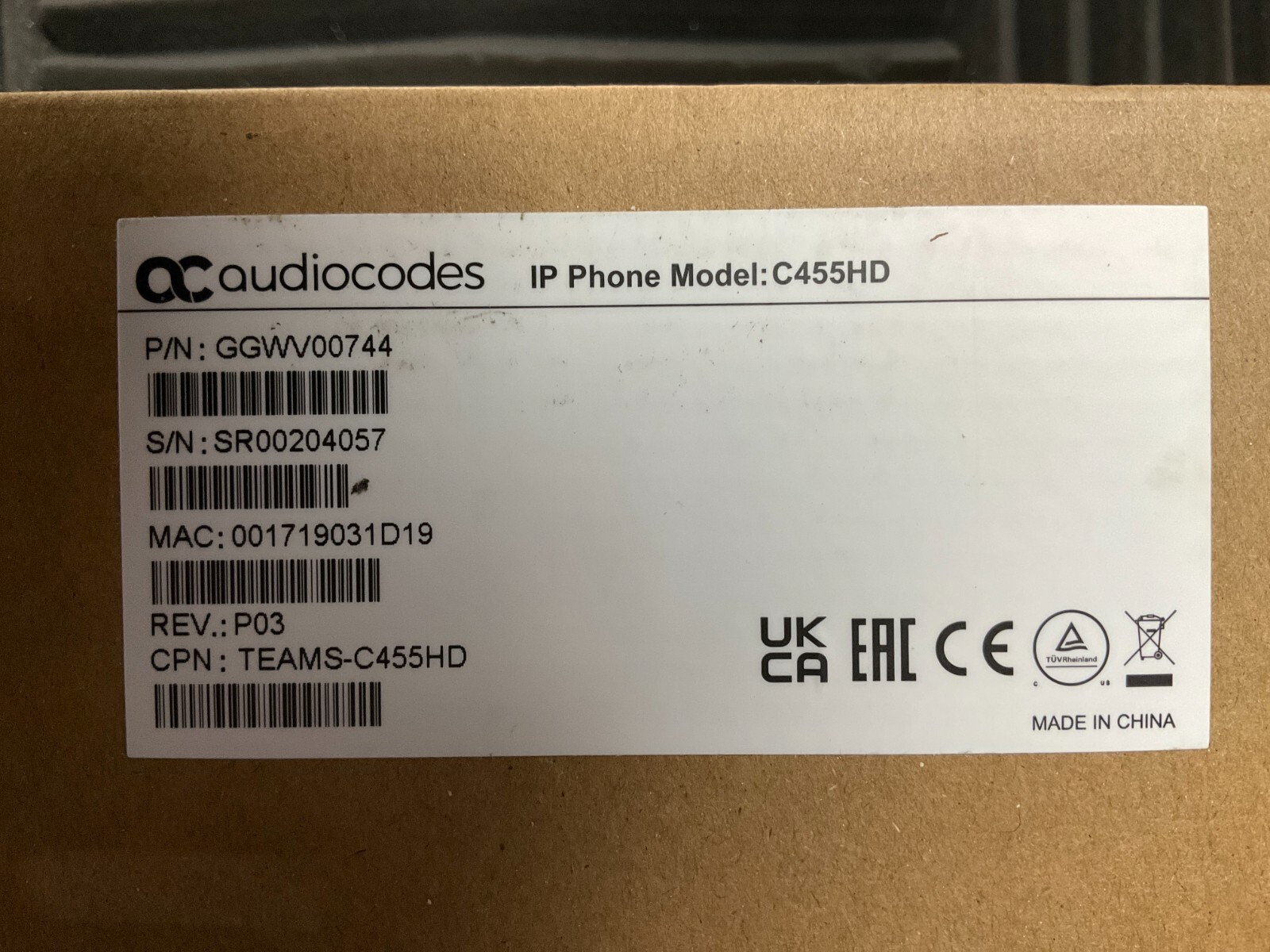 AudioCodes C455HD VoIP Phone TEAMS-C455HD ✅❤️️✅❤️️✅ NEW! OPEN BOX! ✅❤️️✅❤️️✅