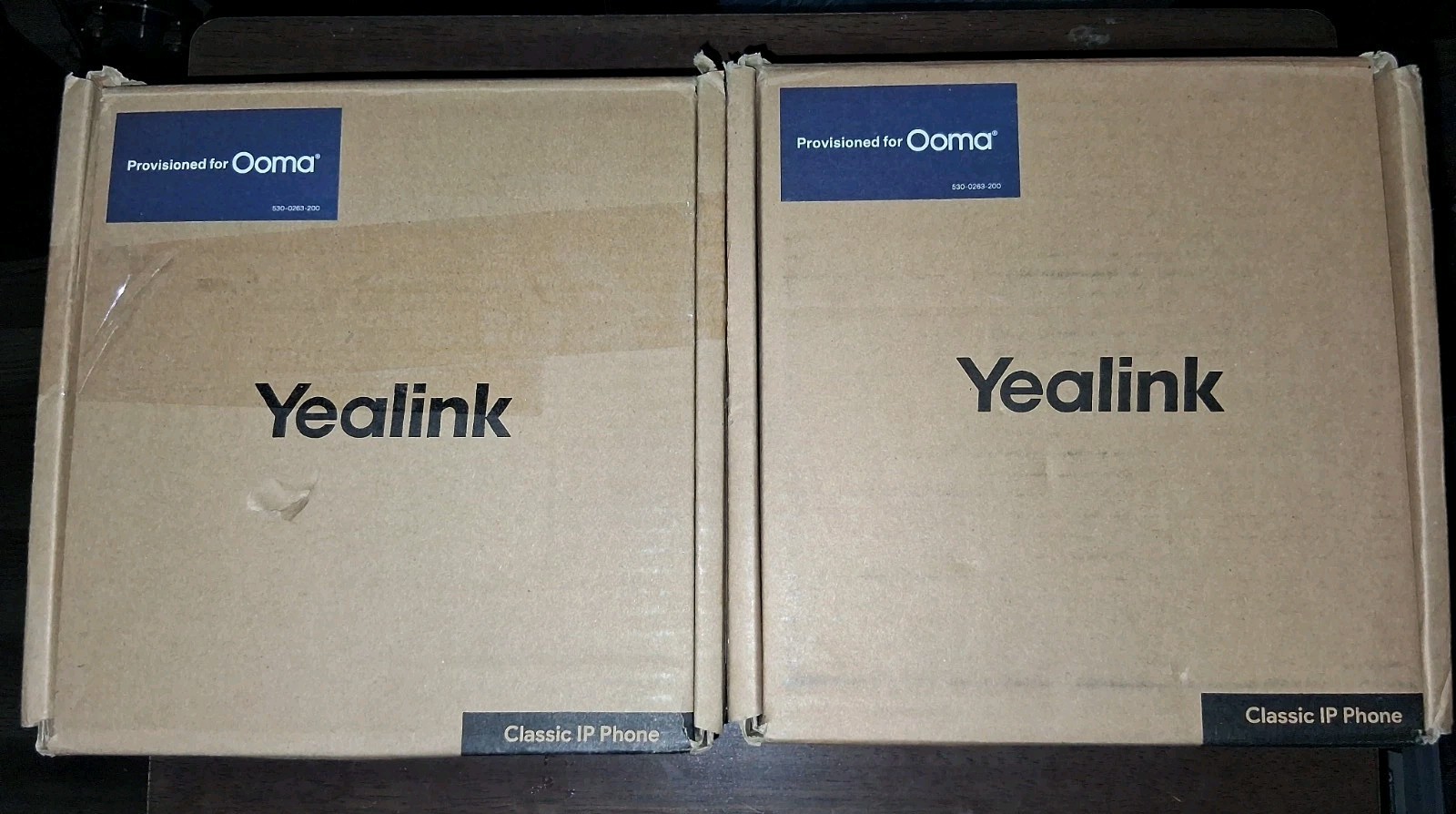 (2) Ooma Provisioned Yealink Model# T34W Wi-Fi IP Classic Business Phones / NEW!