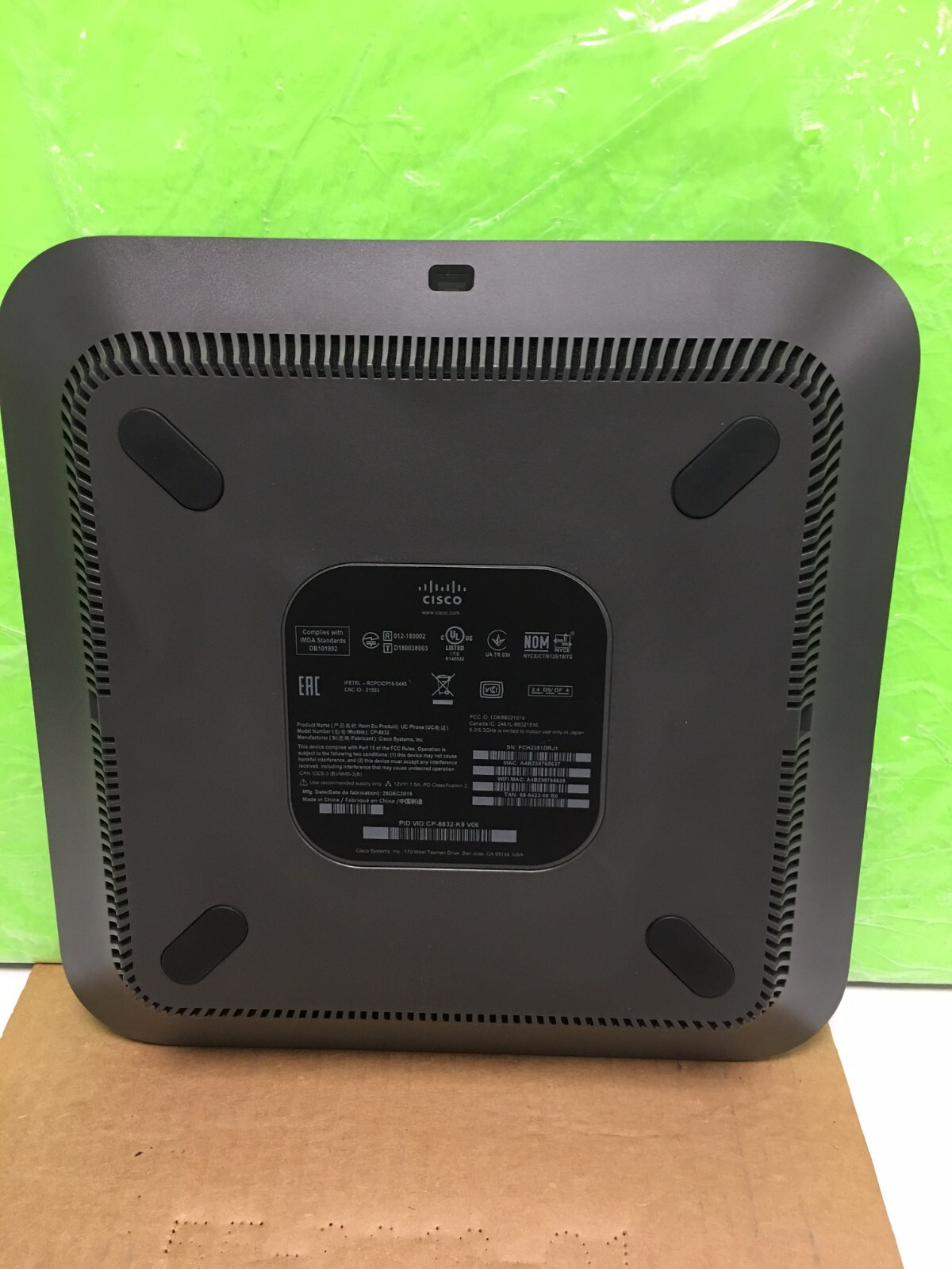 Cisco CP-8832-K9 Unified 8800 Series Conference VOIP IP Phone