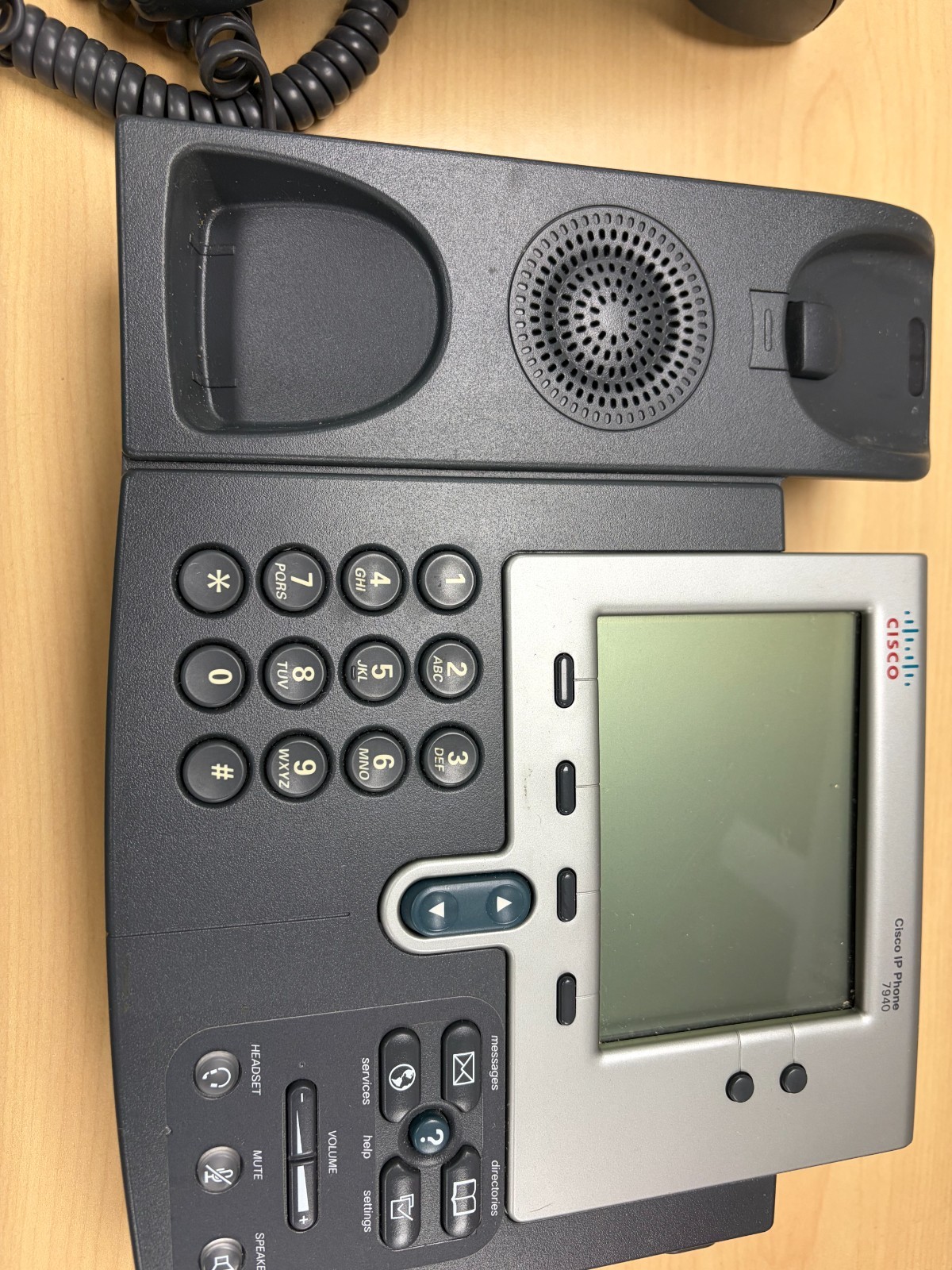 Lot of 7 Cisco CP-7940 VoIP IP Phone w/Speakerphone & Handset NO ADAPTER, used