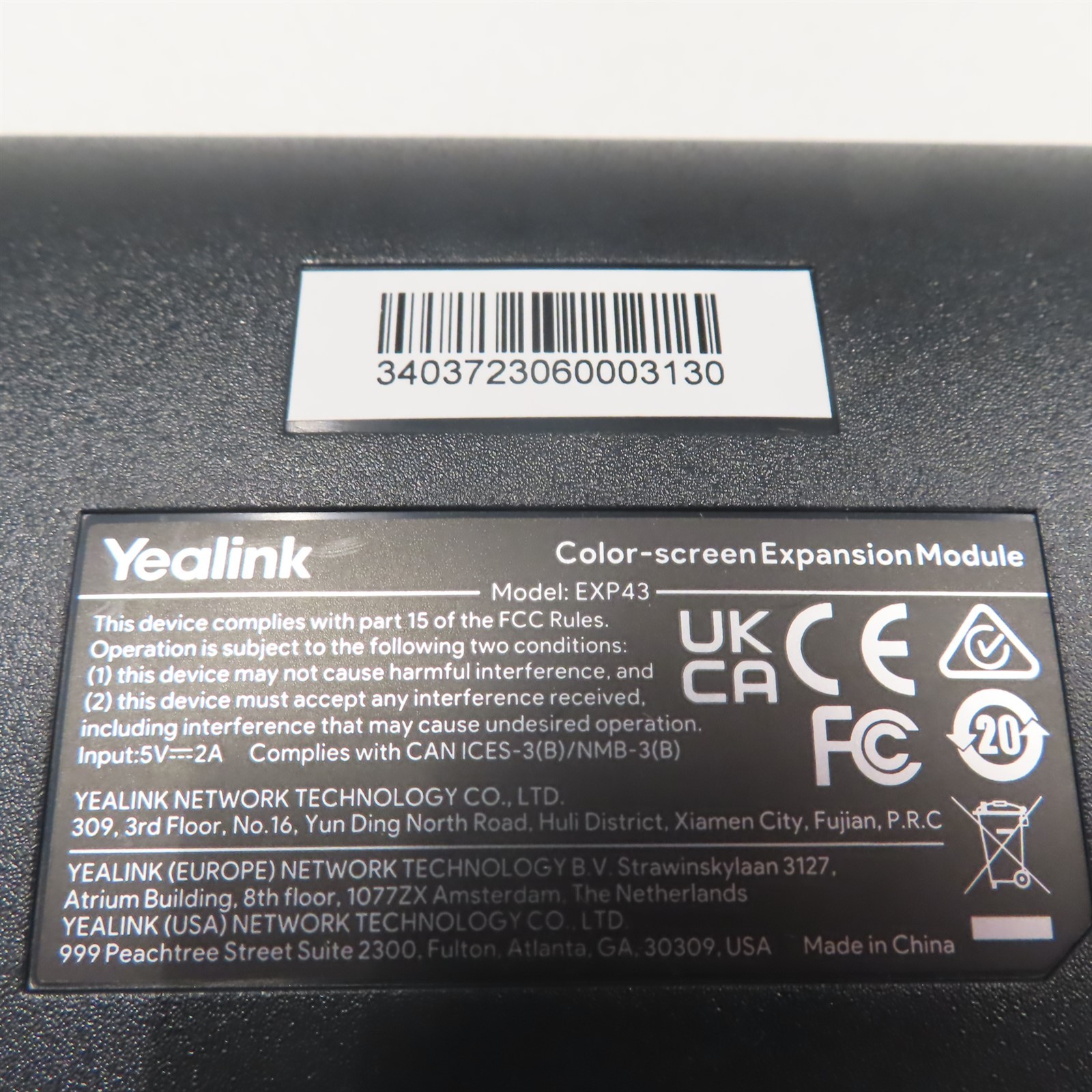 Yealink EXP43 Color Expansion Module for Yealink T43U/T46U/T48U IP phones