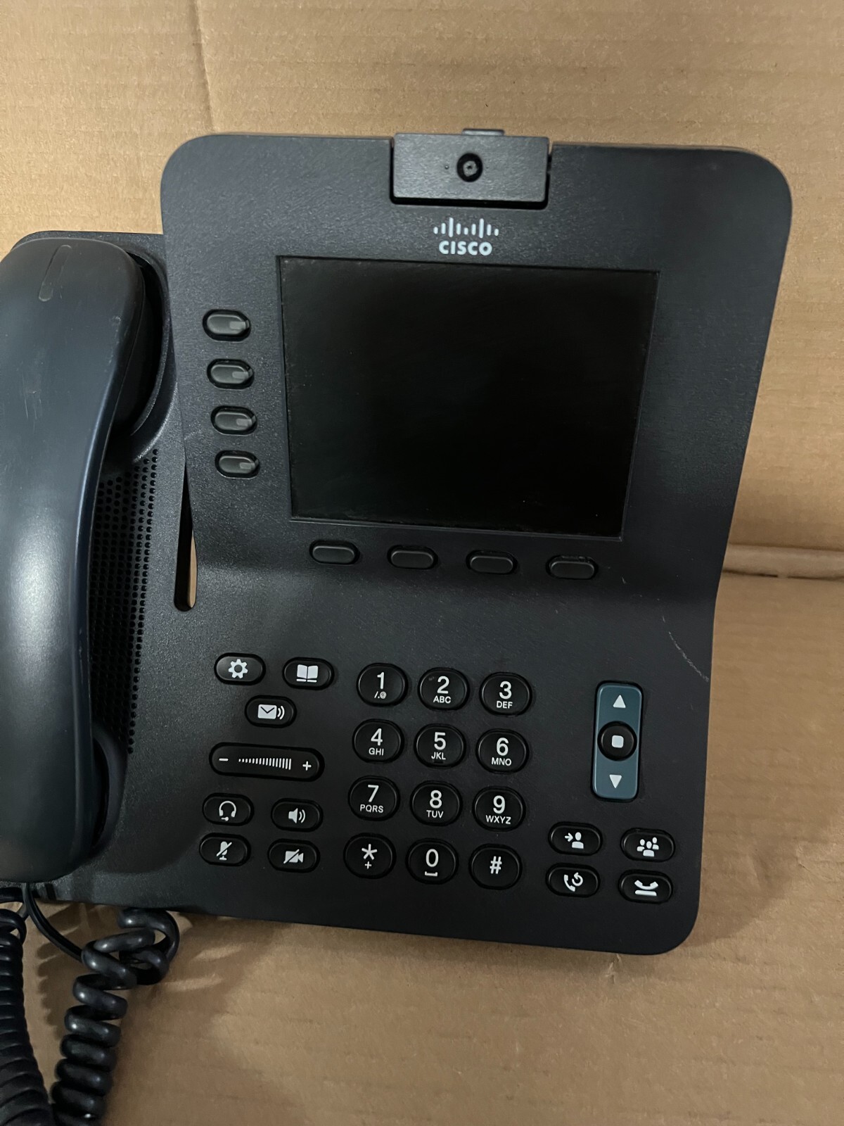 Cisco CP-8945- IP Video Conference Phone w/ Stand Handset Cable