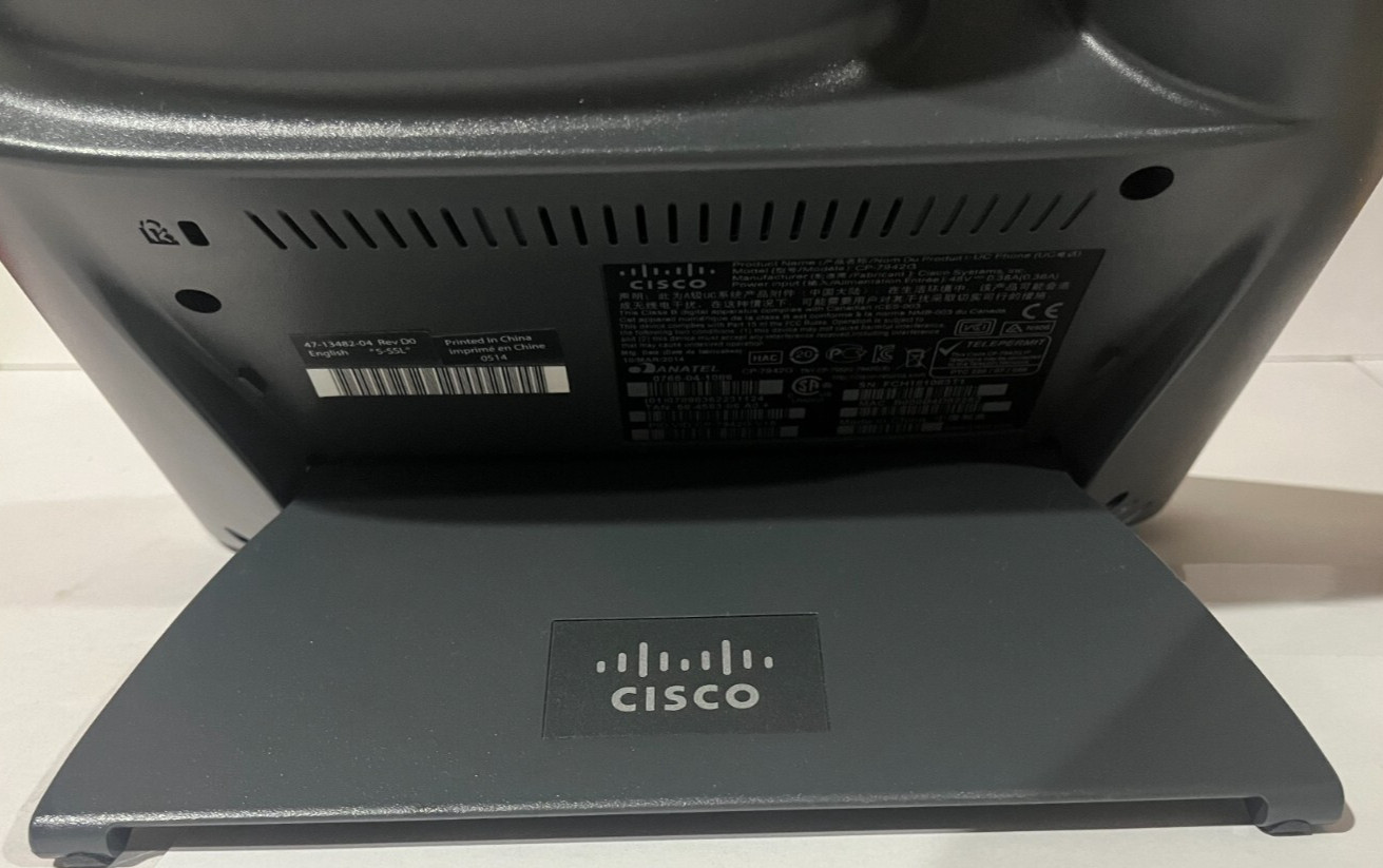 Cisco CP-7942G IP VoIP Ethernet Desktop Phone w/ Box, Cable, & Handset New Open