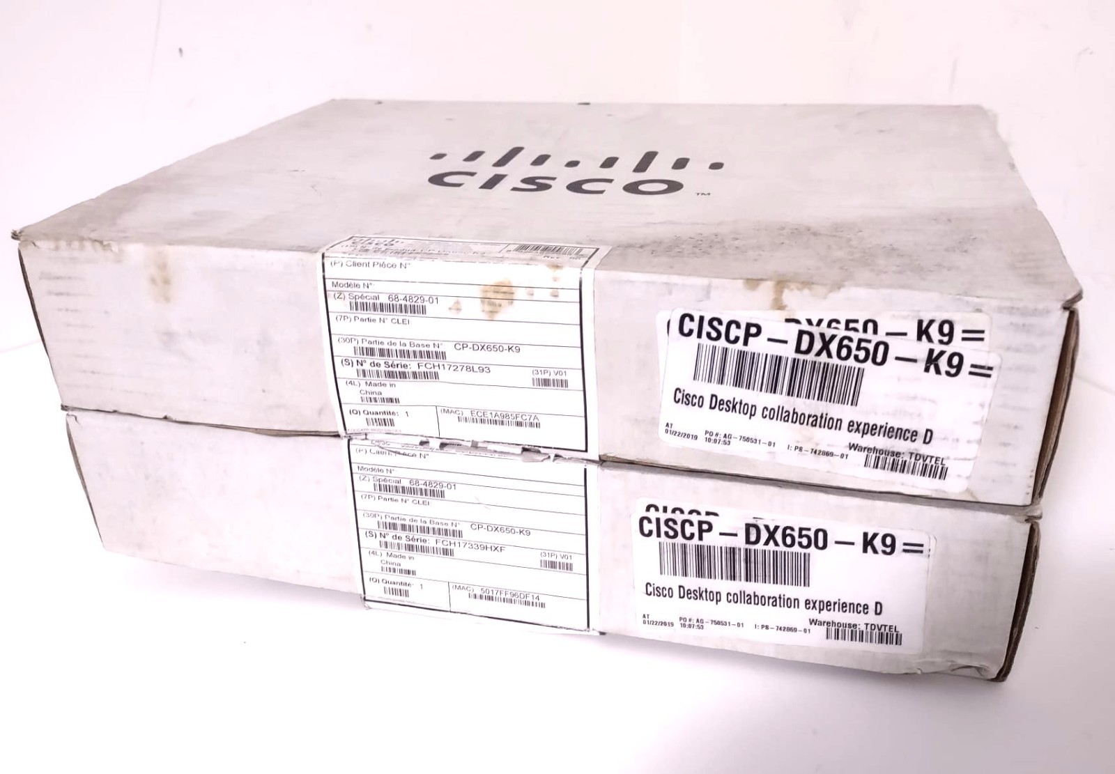 Lot of 2 NEW Genuine Cisco DX650 IP Video VoIP SIP Phone