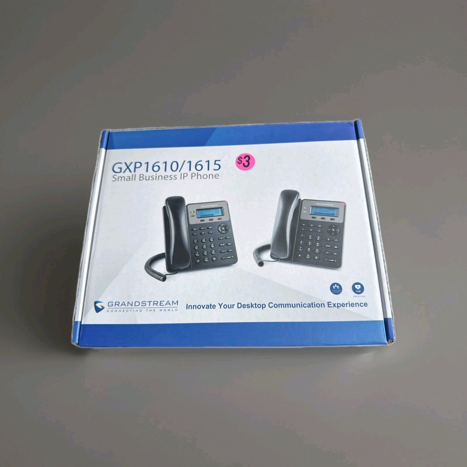 Grandstream GXP1610/1615 IP Phone – Corded Wall Mountable – Black