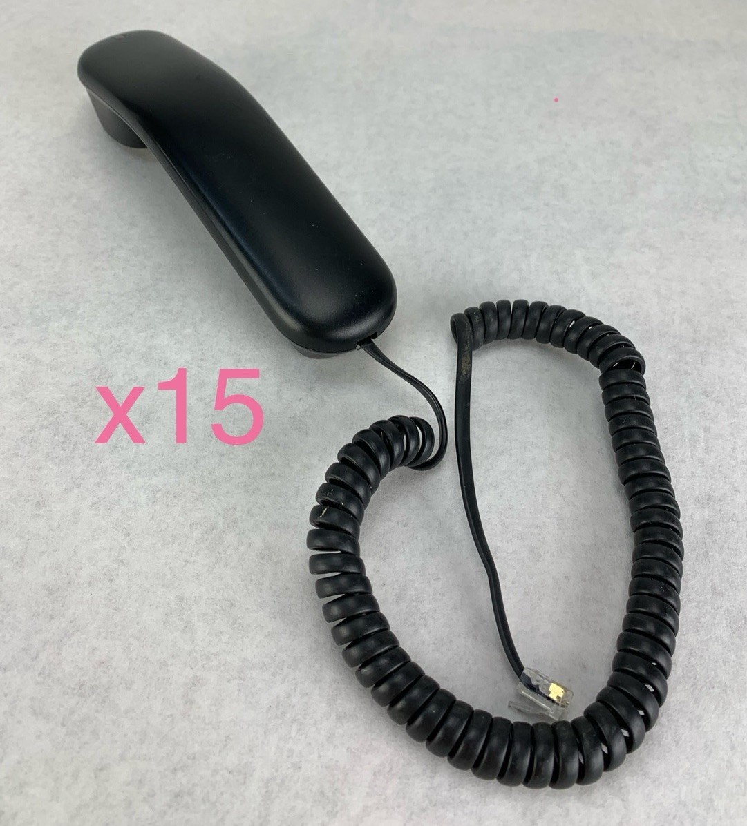Cisco 6900/8900/9900 Black Handset w/ Cord (Lot of 15)