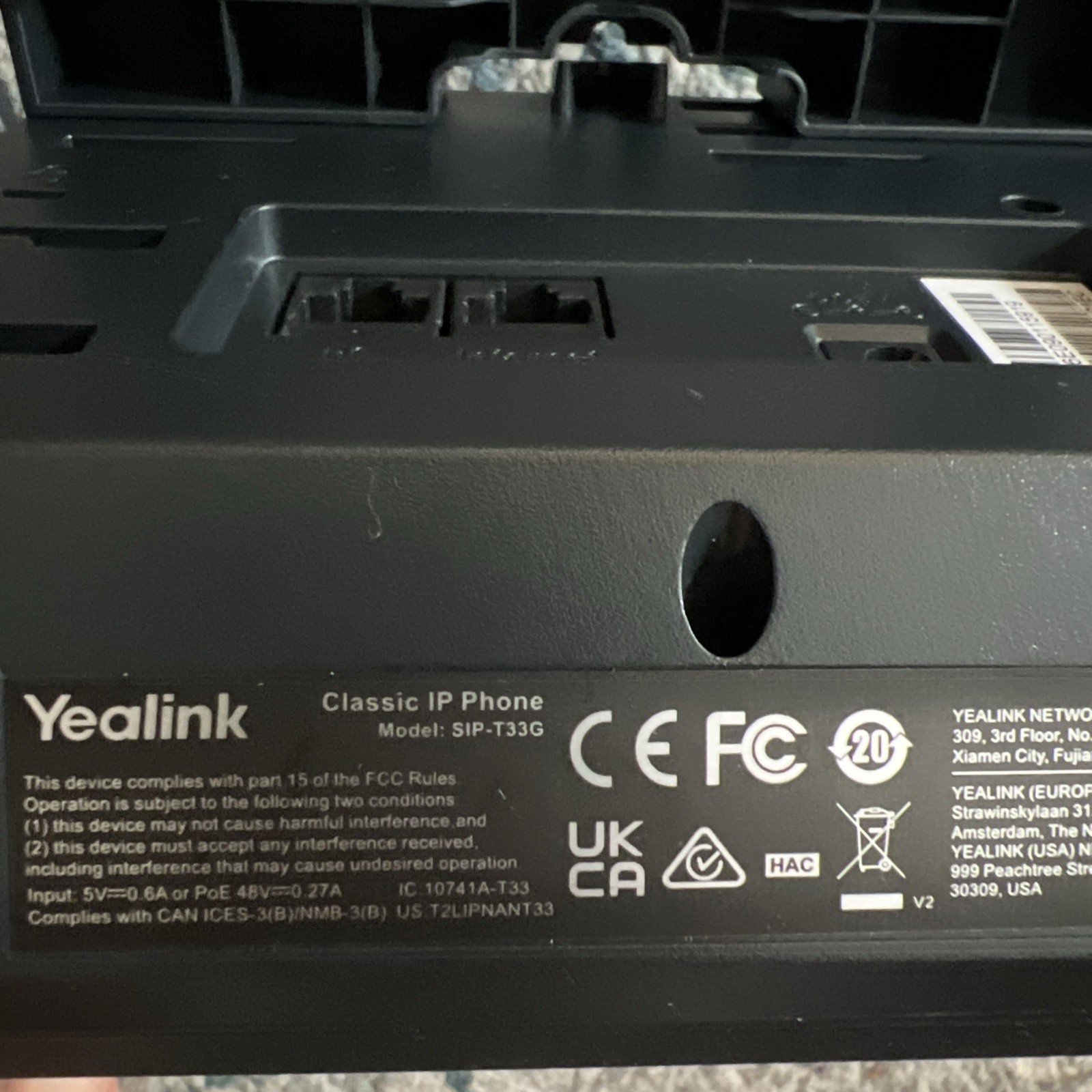 Yealink SIP-T33G Business IP Phone HD Voice 2.4″ Color Screen Dual-Port – Tested