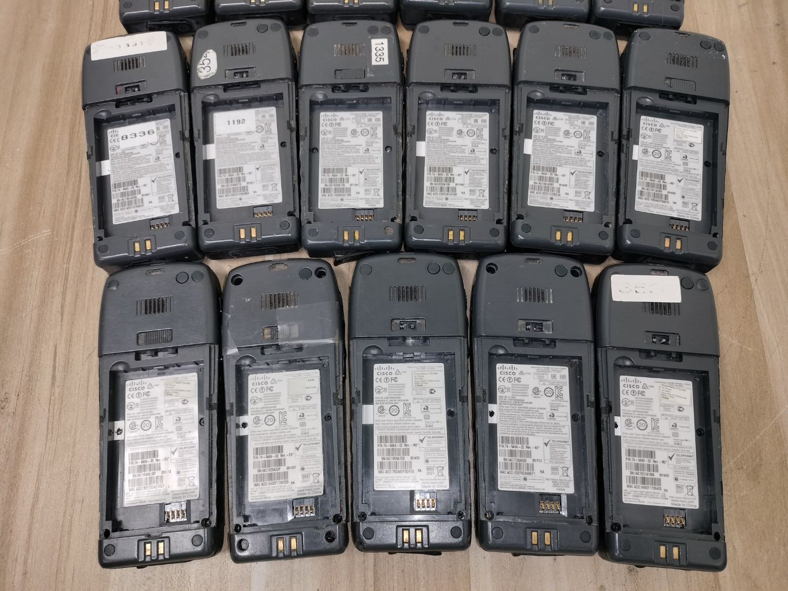 LOT OF 23 – Cisco CP-7925G Unified Wireless IP Phone VoIP WiFi Bluetooth