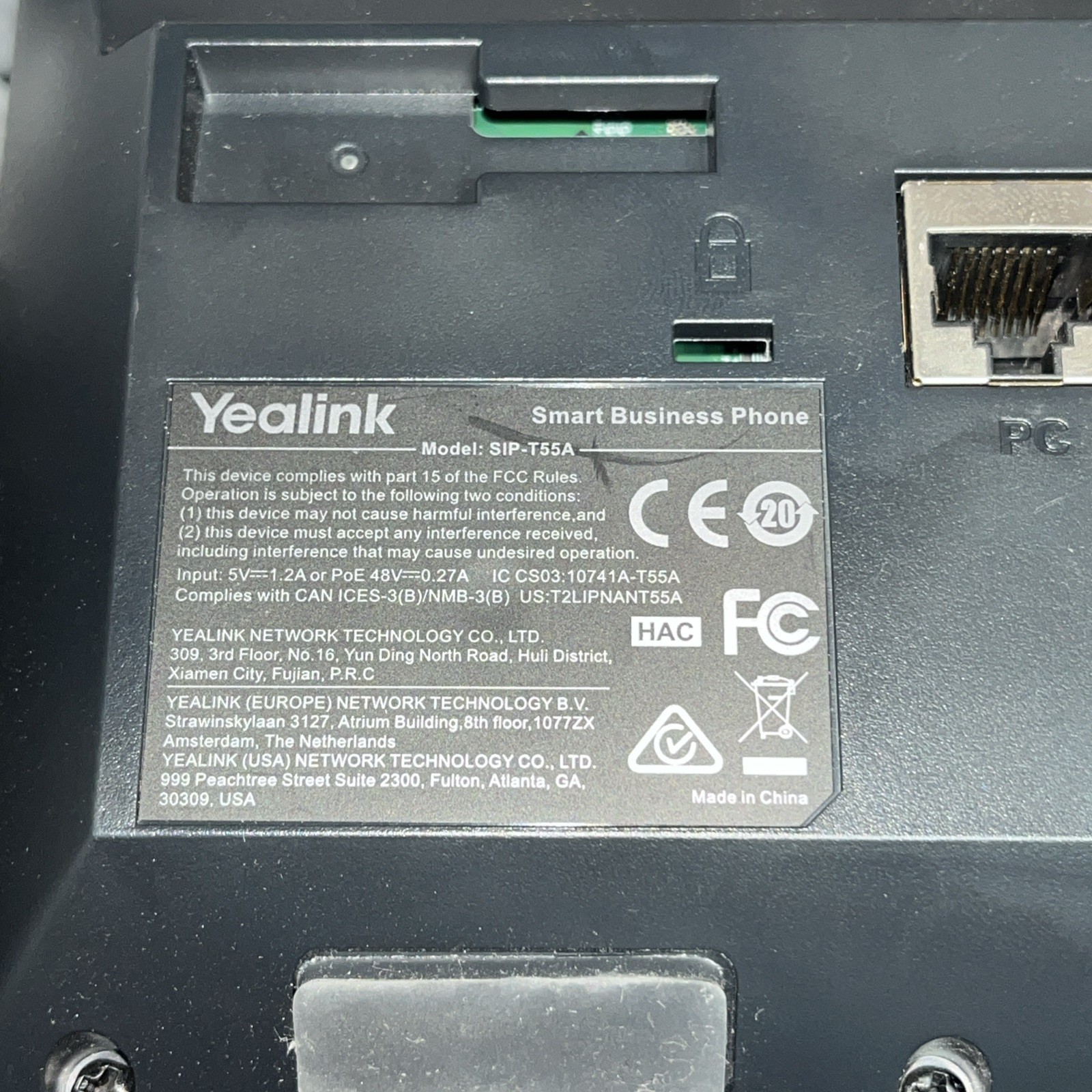x20 YEALINK SIP-T55A TEAMS EDITION MID LEVEL ANDROID DESK PHONES