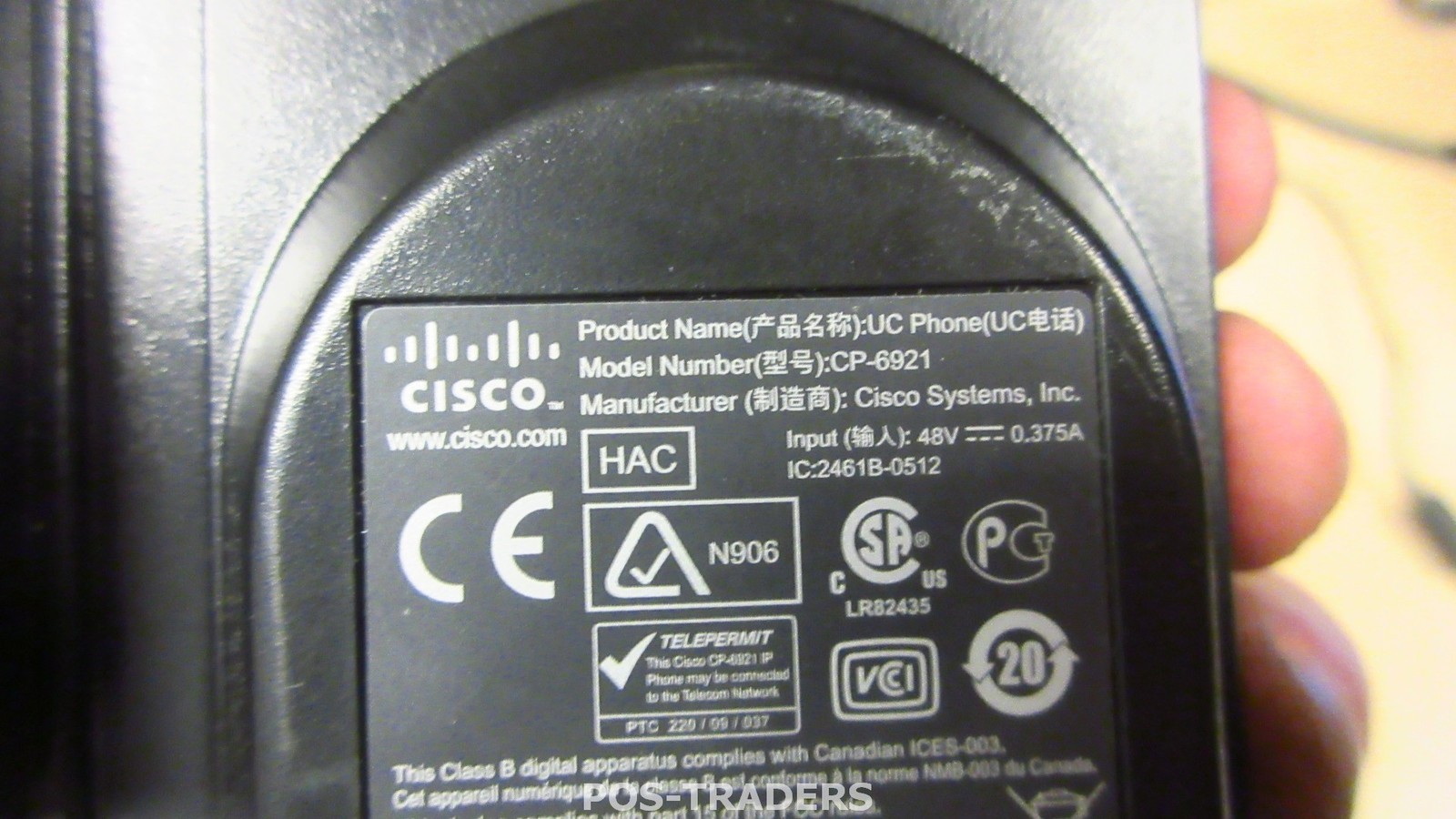 Cisco CP-6921-C-K9 Unified IP Phone 6921 Charcoal Telephone EXCL HANDSET & STAND