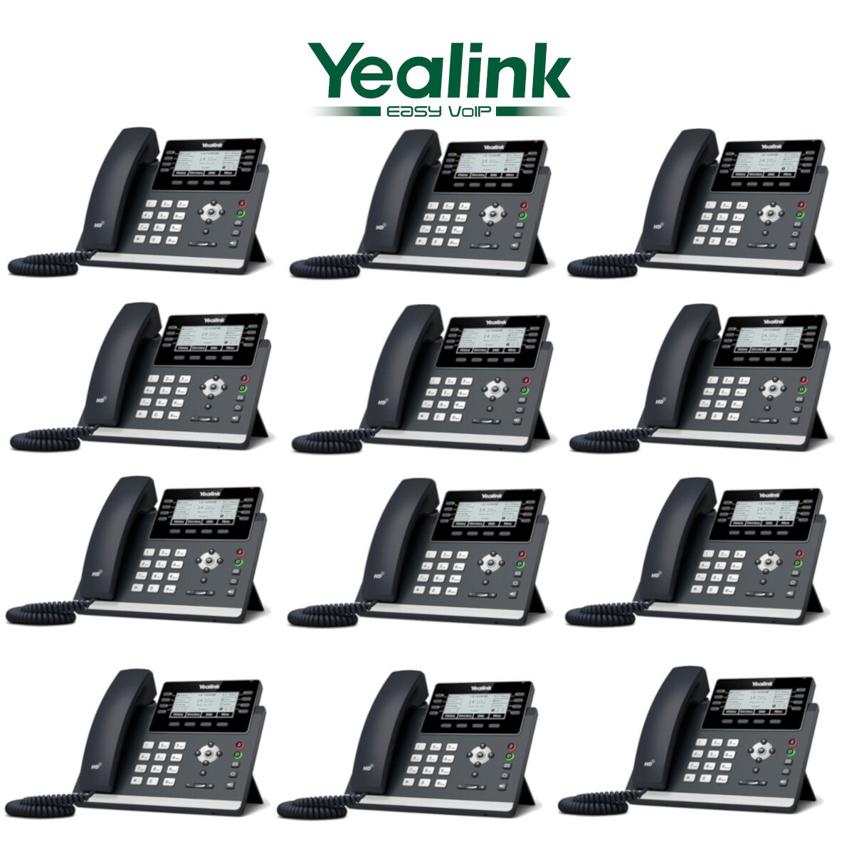 12 Yealink SIP-T43U Unified Firmware Enhanced SIP Phone T43U Gigabit VoIP 12 SIP